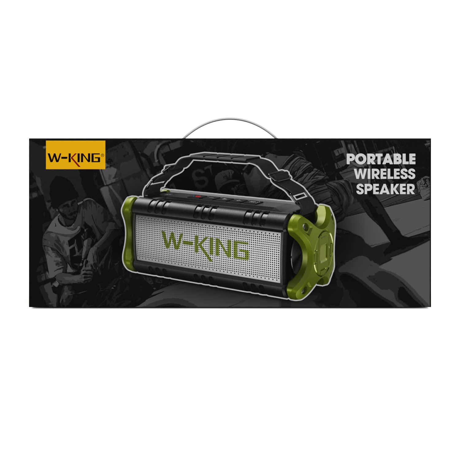 W-KING 90W Bluetooth Speaker with Deep Bass, IPX6 Waterproof, 40H Playtime - Wireless Portable Speaker for Home, Party, Camping, Beach & Outdoor Adventures | Bluetooth 5.0, Stereo Pairing, TF Card & NFC Support