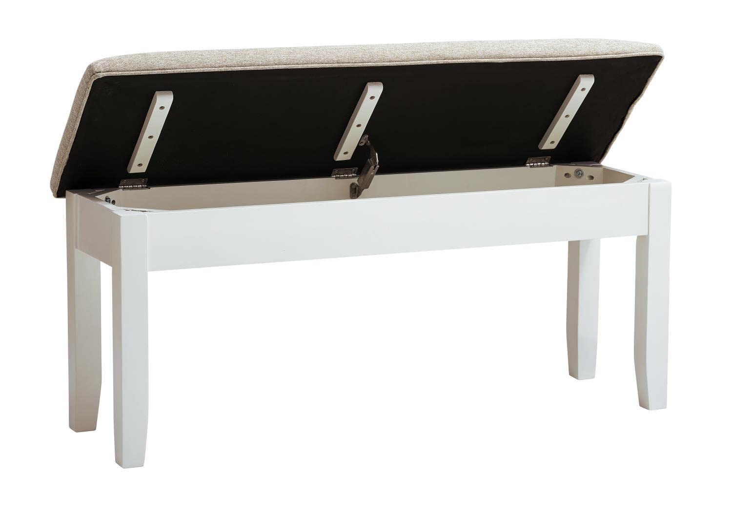 Jane Padded Seat Storage Bench - Upholstered Entryway Bench with Hidden Storage for Shoes & Blankets - Perfect for Living Room, Bedroom, or Hallway Organization