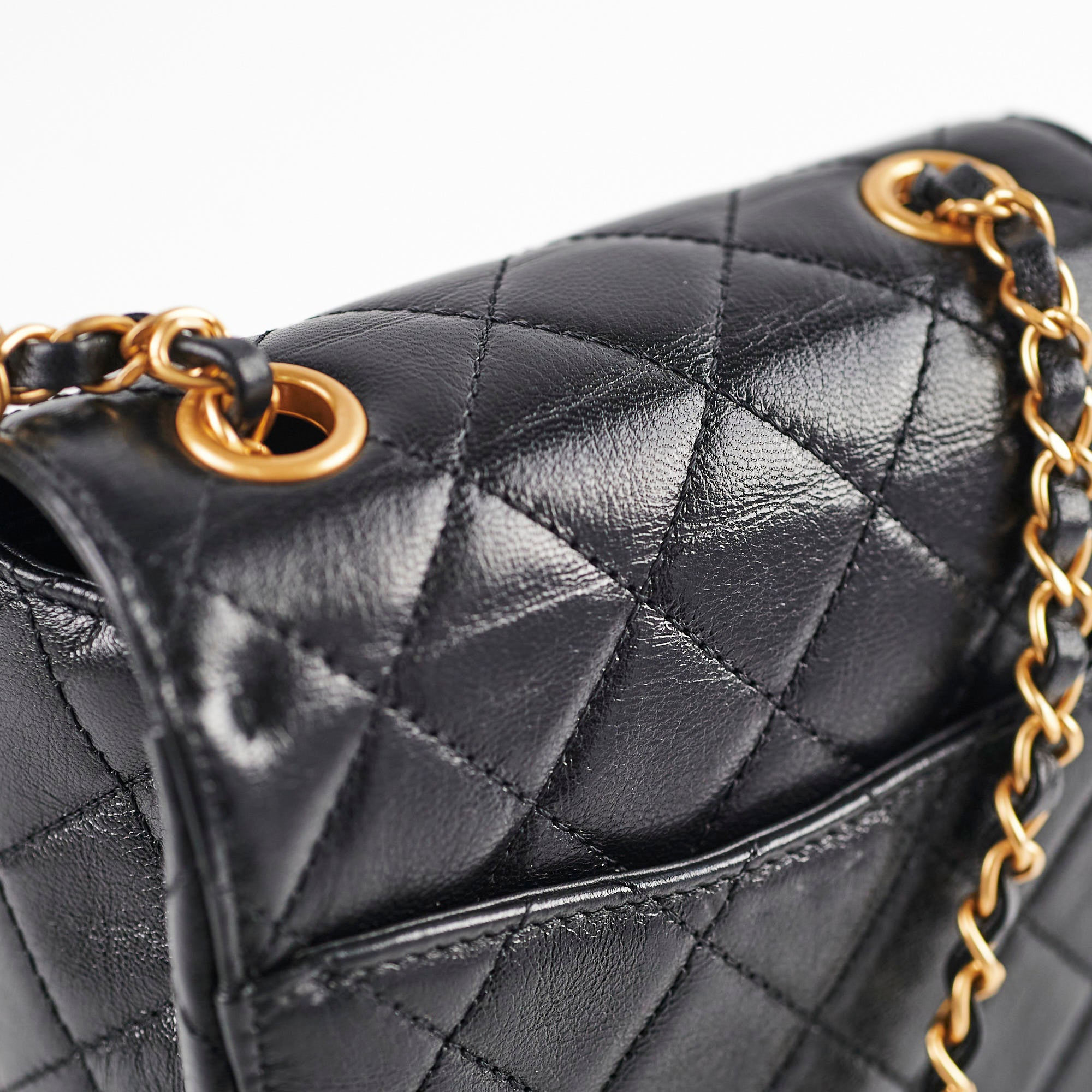 Chanel 2022 Seasonal Square Black Goat Skin Bag with Microchip - Luxury Designer Handbag for Women, Perfect for Evening Parties & Special Occasions