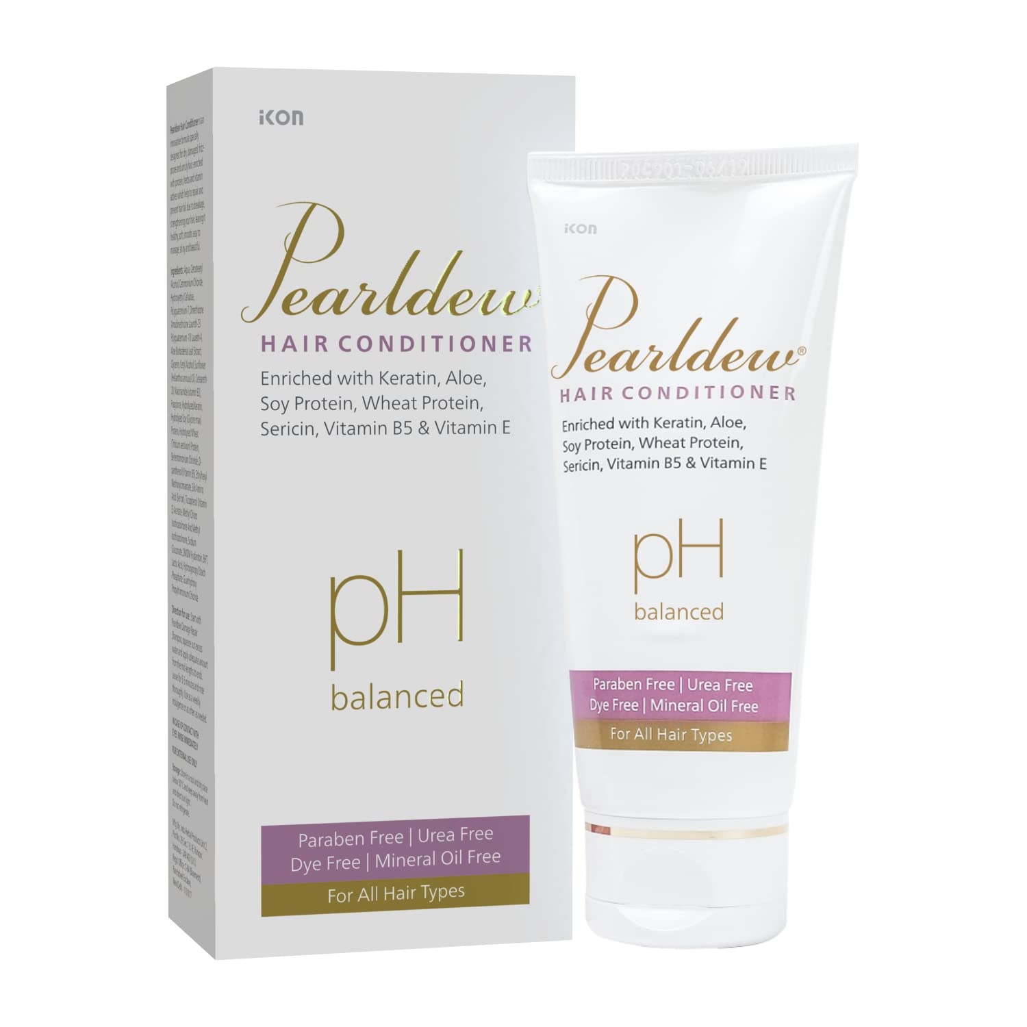 Pearldew Keratin & Aloe Vera Hair Conditioner 100ml - Sulfate & Paraben Free, Soy Protein Enriched for Deep Hydration & Repair - Perfect for Dry, Damaged Hair at Home or Salon Use