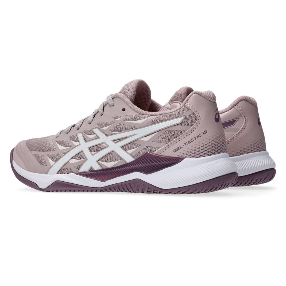ASICS Gel Tactic 12 Women's Indoor Volleyball Shoes - Lightweight Court Sneakers for Women with Cushioning (Watershed Rose/White) - Perfect for Volleyball, Badminton & Indoor Sports Training