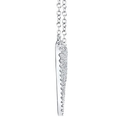 0.21 Carat Diamond Pave Heart Necklace for Women - Elegant Valentine's Day Gift, Anniversary Jewelry, Bridal Party Accessory