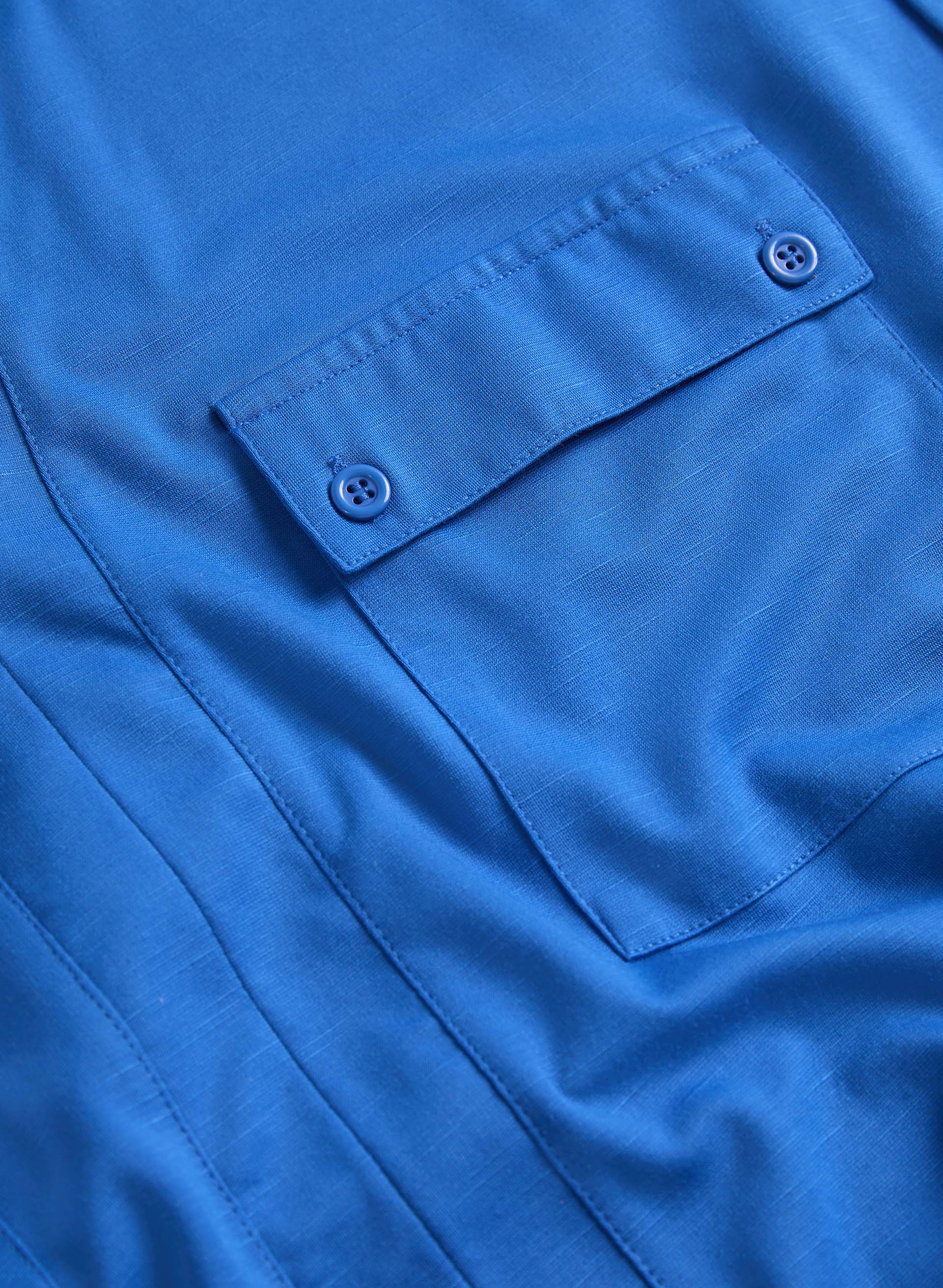 Flap Pocket Detail Top - Stylish Women's Blouse with Front Flap Pockets for Casual & Office Wear | Perfect for Work, Dates & Everyday Outfits