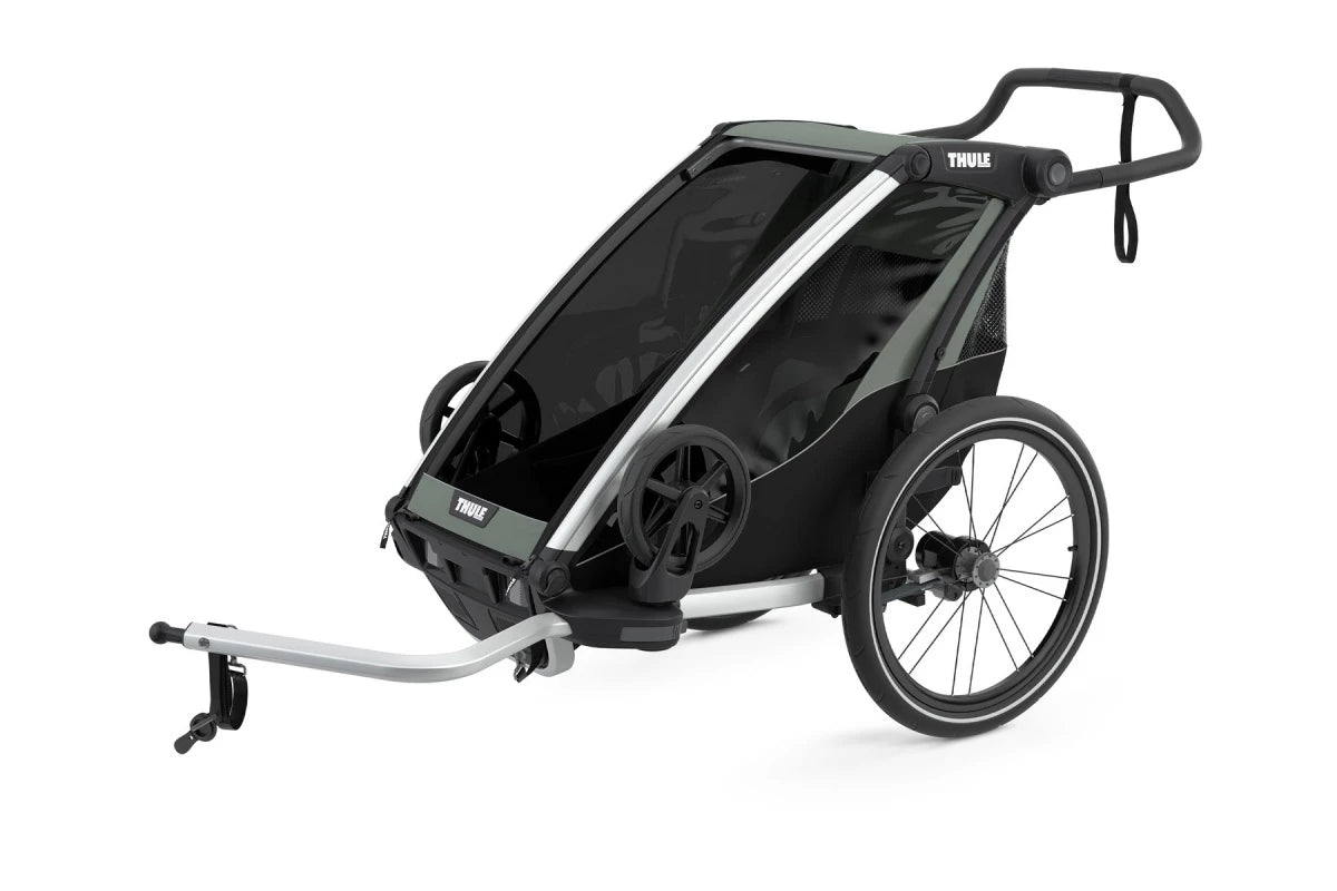 Thule Courier Chariot Lite Double Stroller - Lightweight Jogging & Biking Stroller for Two Kids - Perfect for Outdoor Adventures, Running Errands & Family Outings