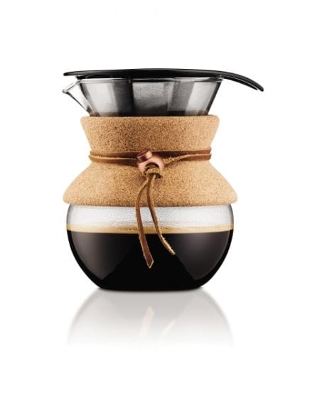 Bodum 17 Oz. Pour Over Coffee Maker - Glass Dripper with Permanent Filter for Specialty Coffee Brewing - Perfect for Home, Office & Camping Use