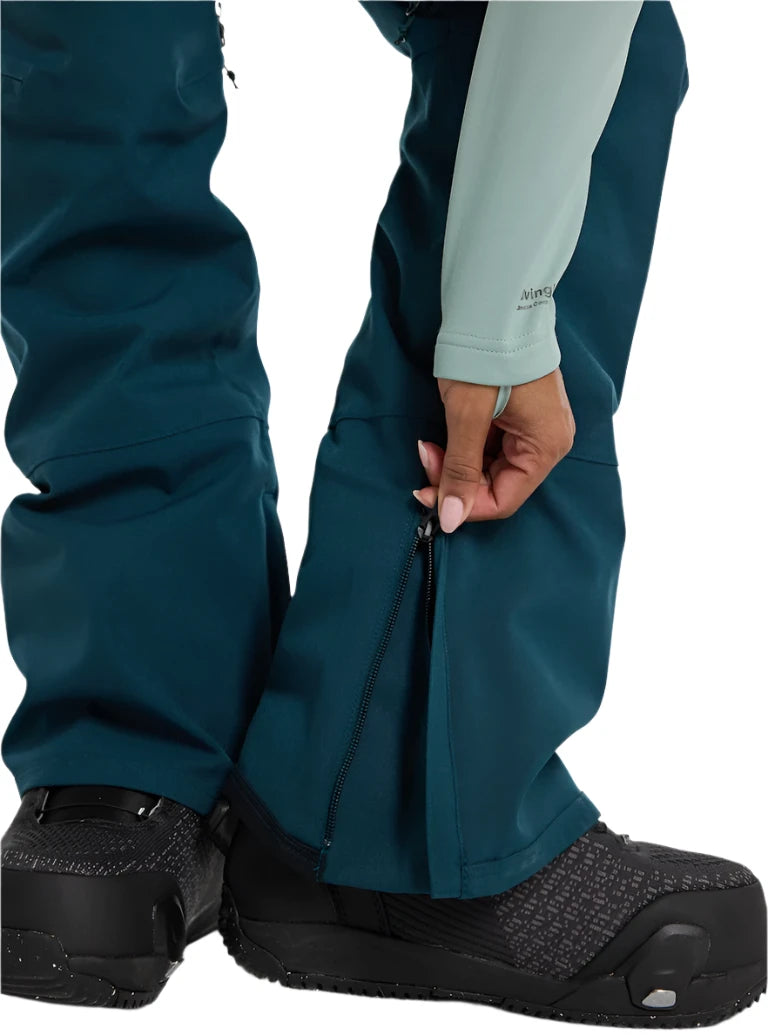 Burton Women's Avalon Stretch 2L Waterproof Bib Snow Pants 2025 - Insulated Winter Ski Pants for Women - Perfect for Skiing, Snowboarding & Cold Weather Outdoor Activities