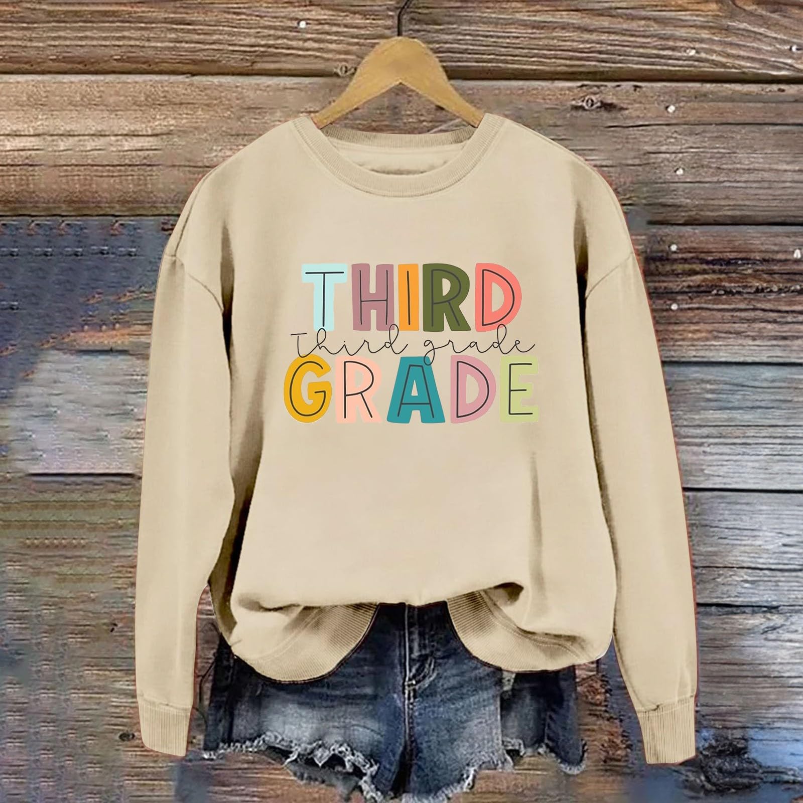 2024 Oversized Sweaters for Women - Cozy First Day of School Pullover & Teacher's Back to School Outfit - Trendy Graphic Sweatshirts for Fall, Winter & Casual Wear