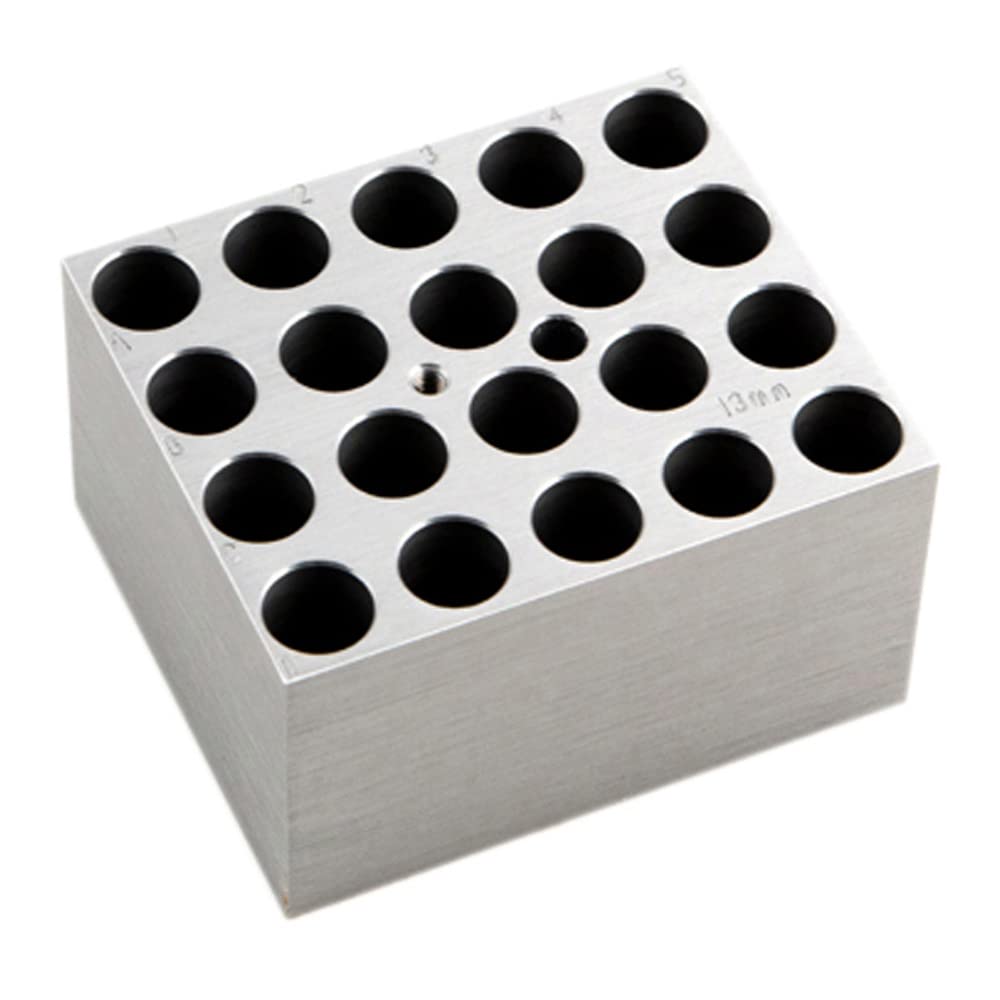 AccuBlock Digital Dry Bath Aluminum Block - D1113 Model for 20 x 13mm Tubes | Lab Equipment for PCR, DNA/RNA Sample Preparation & Scientific Research