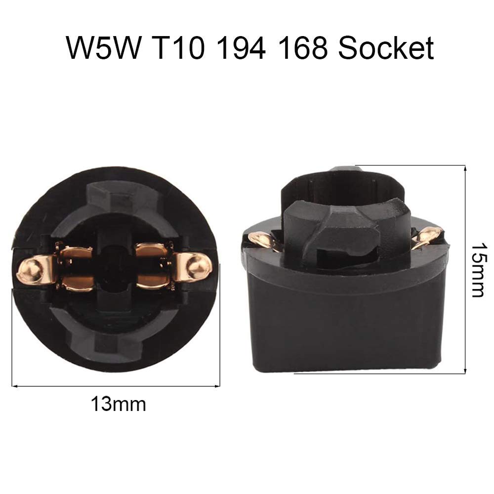 BlyilyB Blue LED Bulb T5 2721 37 74 Wedge & T10 194 168 PC194 PC195 PC161 PC158 with Twist Lock Socket - Perfect for Dashboard Cluster Lights, Interior Car Lighting, and Instrument Panel Replacement