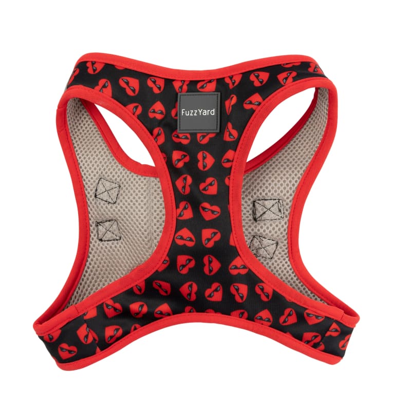 Fuzzyard Heart Breaker Dog Step-in Harness - Adjustable Soft Pet Vest with Reflective Strips (6 Sizes) | Perfect for Small to Medium Dogs Walking, Training & Outdoor Adventures
