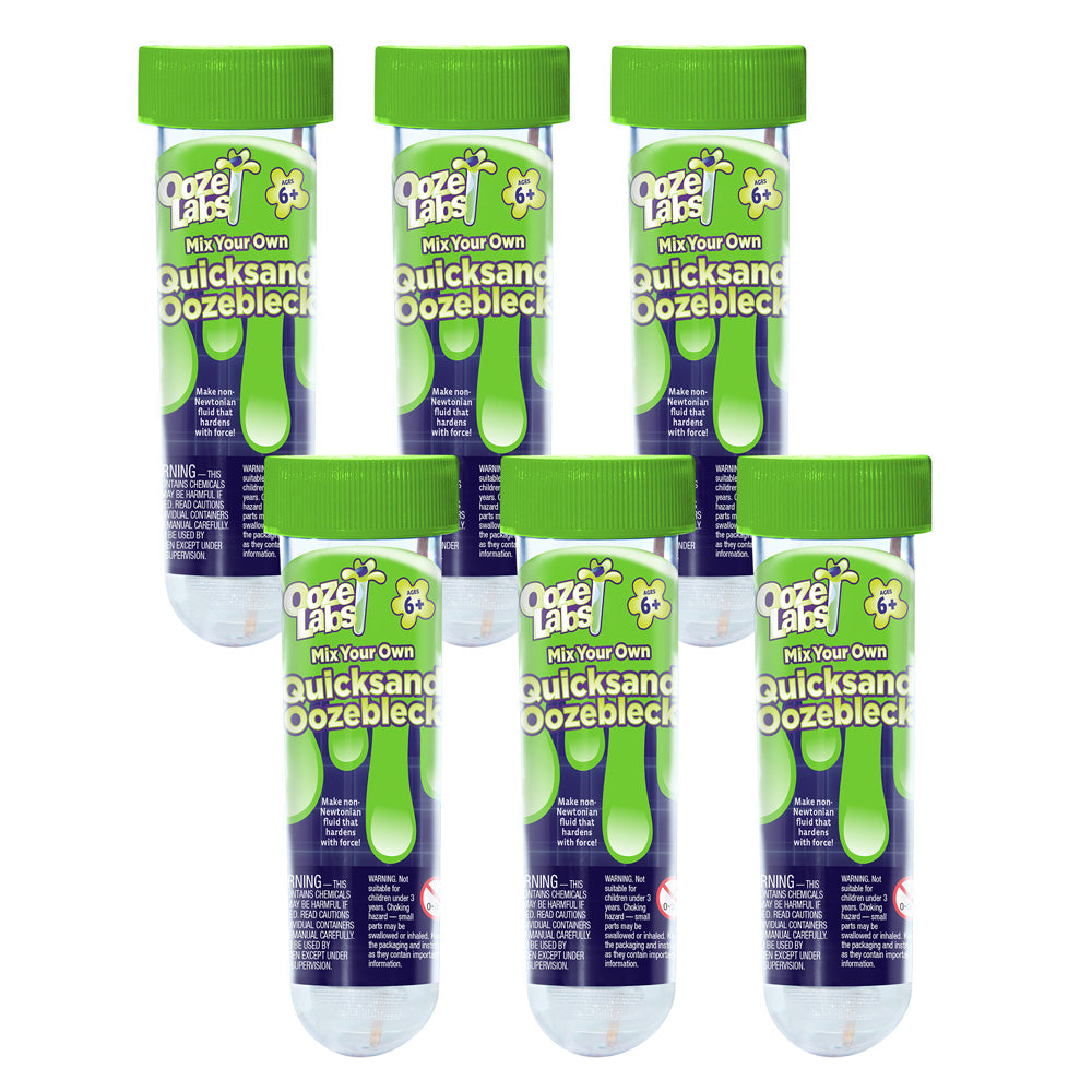 Ooze Labs 10: Quicksand Oozebleck Science Kit - 6 Pack Bundle for Kids STEM Learning & Sensory Play | Perfect for Science Experiments, Classroom Activities & Stress Relief