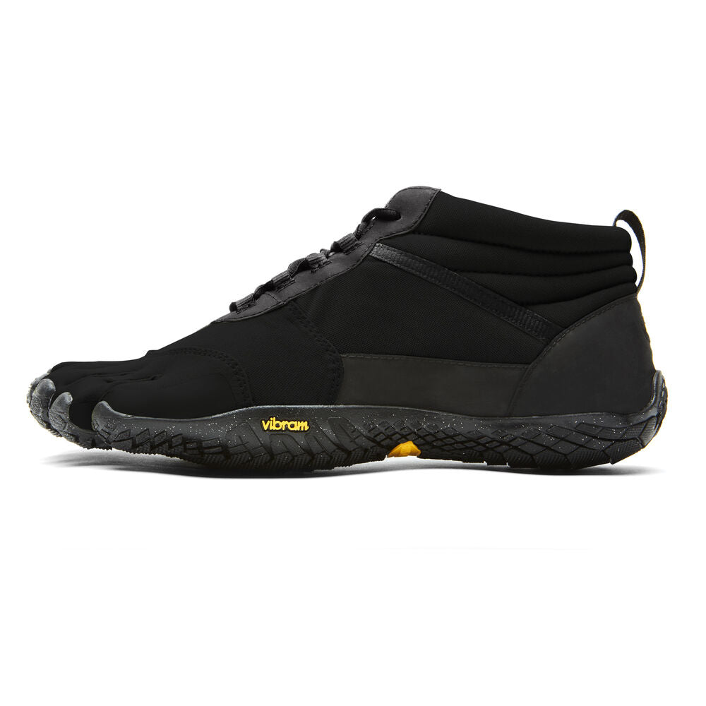 Vibram Men's V Trek Hiking Shoes - Black/Black - Lightweight & Durable for Outdoor Adventures, Trail Running & Travel