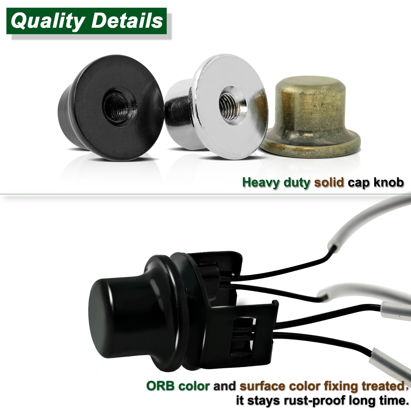 Black Clip-On Lampshade Adapter with Finial & Levellers - 2 Pack | Secure Lamp Shade Holder for Table & Floor Lamps | Perfect for Living Room, Bedroom & Office Lighting Decor