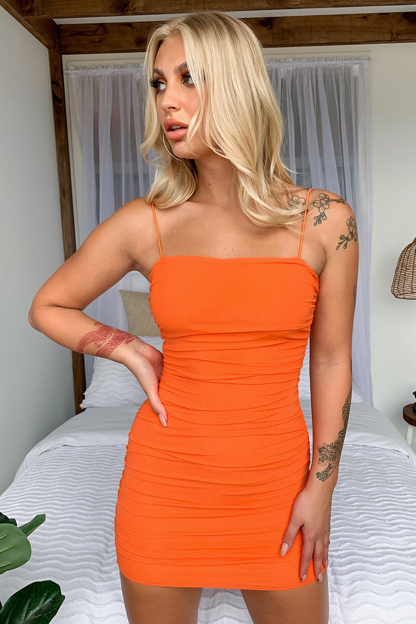 Landon Dress in Orange - Stylish Women's Casual Summer Dress for Beach, Party, and Everyday Wear