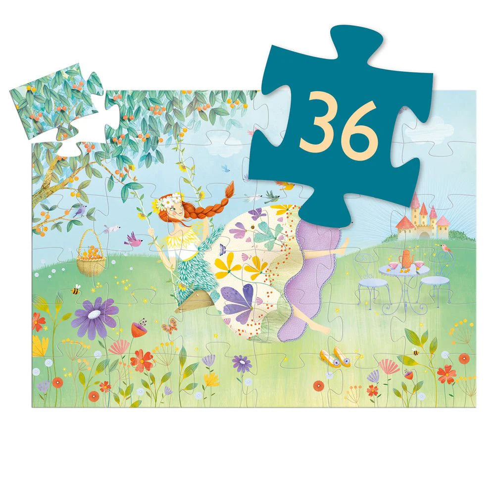 Djeco Princess of Spring Silhouette Puzzle - 500 Piece Art Puzzle for Adults & Teens - Beautiful Spring-Themed Home Decor & Gift Idea for Puzzle Lovers