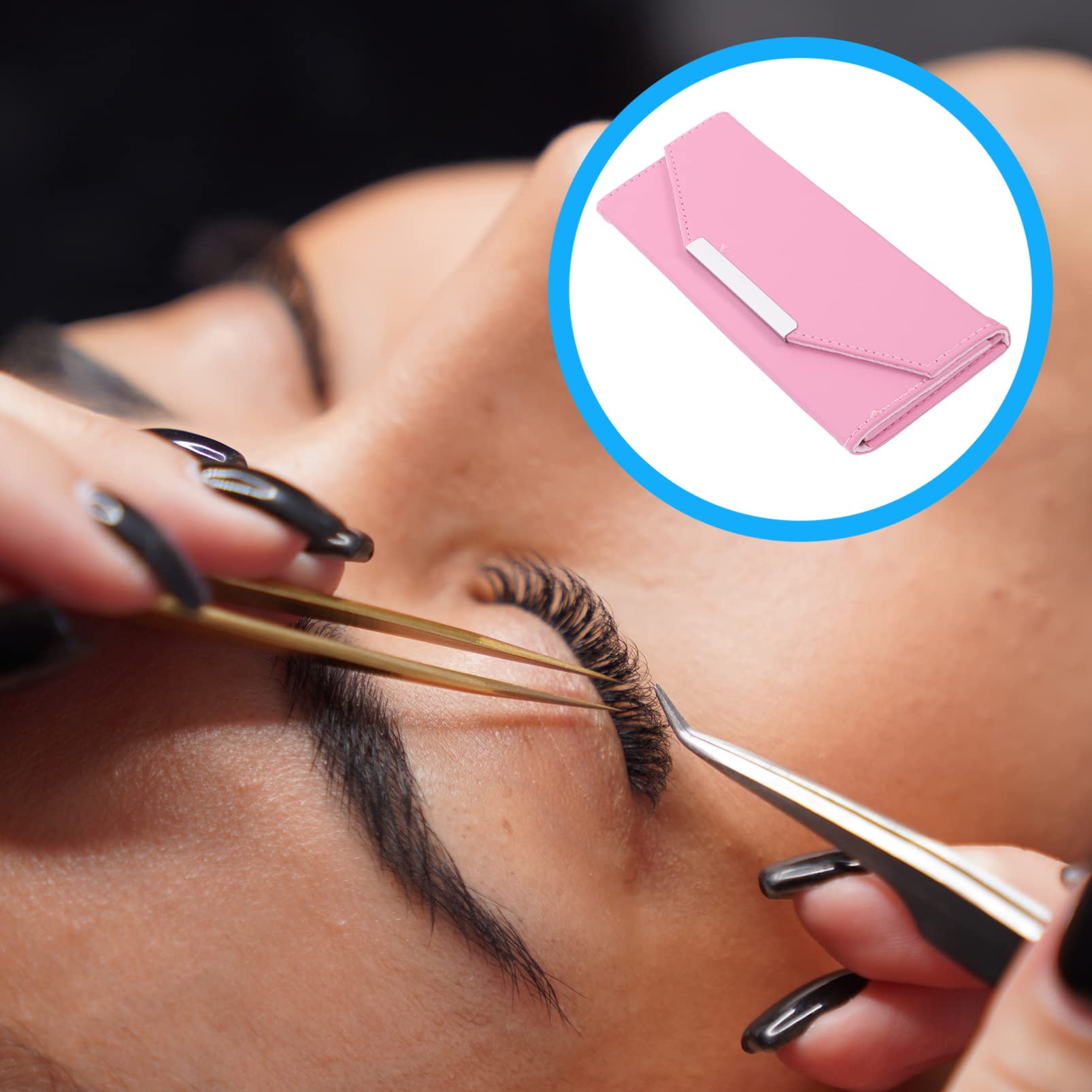 Professional Eyelash Tweezer Case with Storage Box - Portable Makeup Accessories Organizer Holder | Perfect for Travel, Salon & Home Beauty Essentials Organization