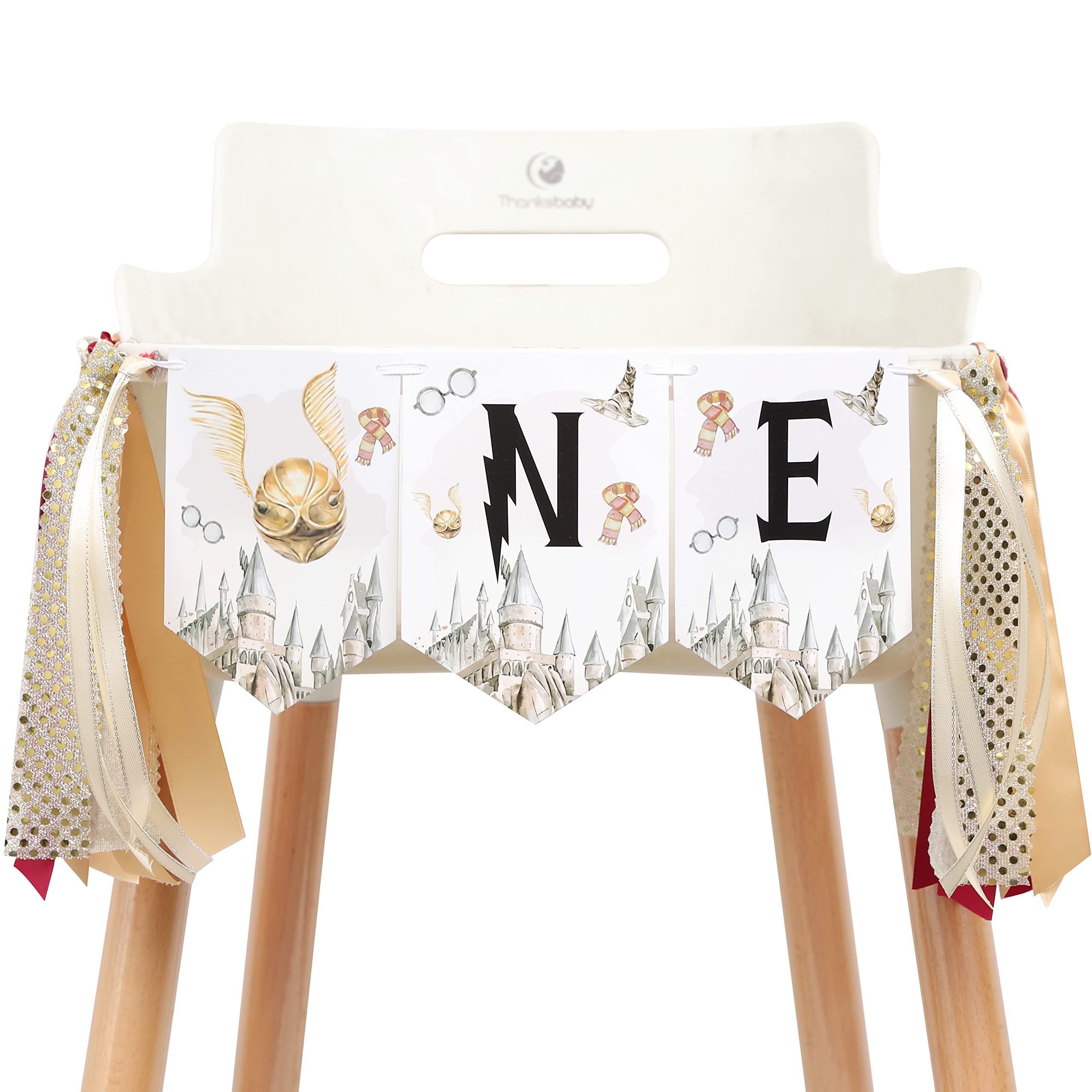 Harry Potter Inspired 1st Birthday High Chair Banner - The Chosen One Baby Shower Decoration for Magical Birthday Party Decor | Perfect for Baby's First Birthday, Harry Potter Theme Party, and Nursery Decorations
