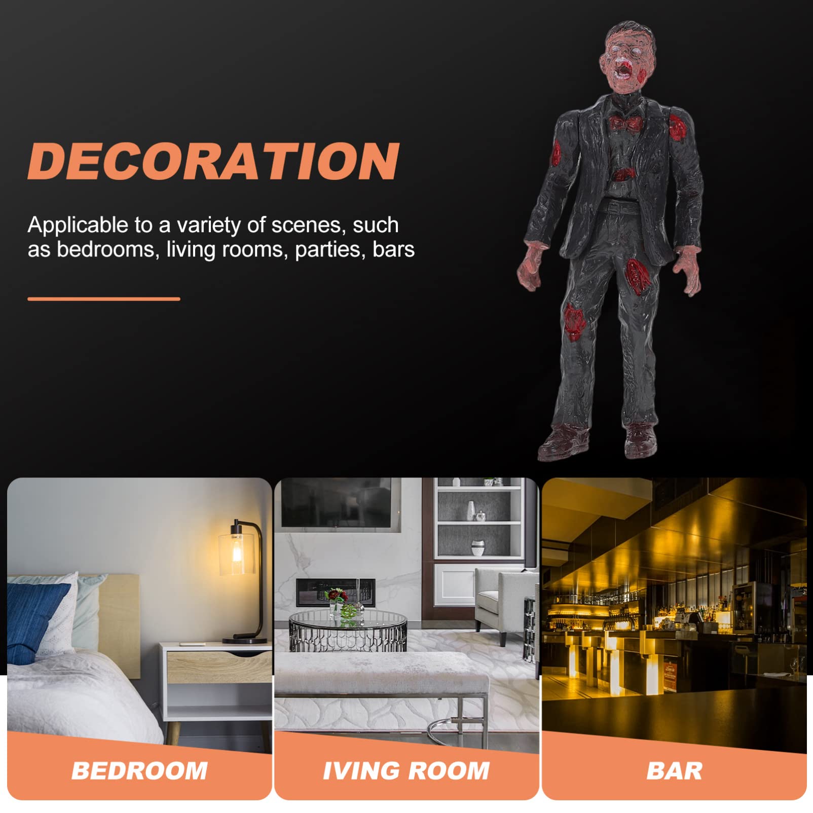PRETYZOOM 6pcs Halloween Zombie Action Figures - Walking Dead Miniature Zombie Dolls for Cake Decor, Garden Micro Landscape & Horror Collectibles - Perfect for Halloween Parties, Themed Displays & DIY Scenes