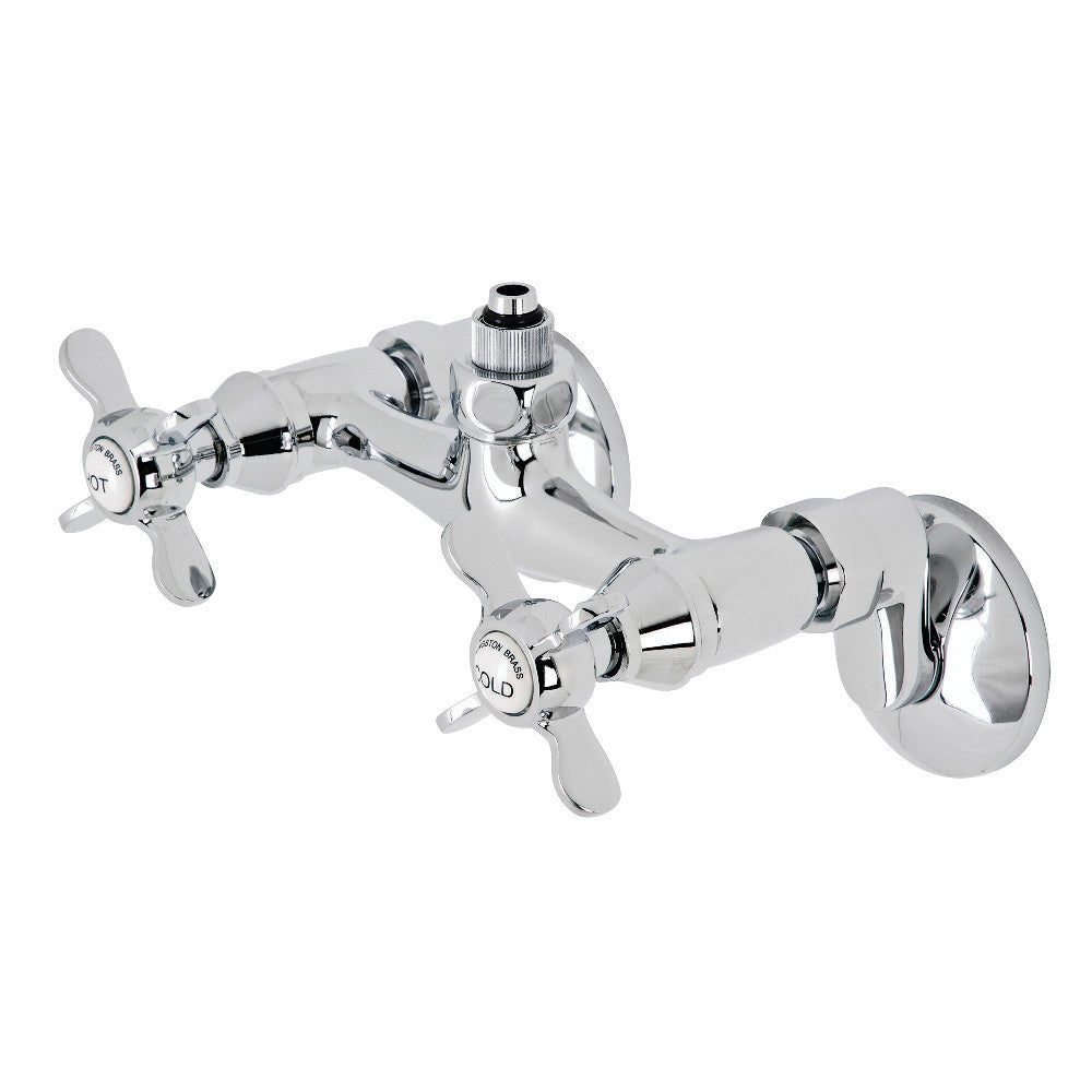 Kingston Brass CC2137BEX Essex Wall Mount Tub Faucet with Riser Adapter - Durable Bathroom Fixture for Modern Homes, Perfect for Bathroom Renovations and Spa-Like Showers