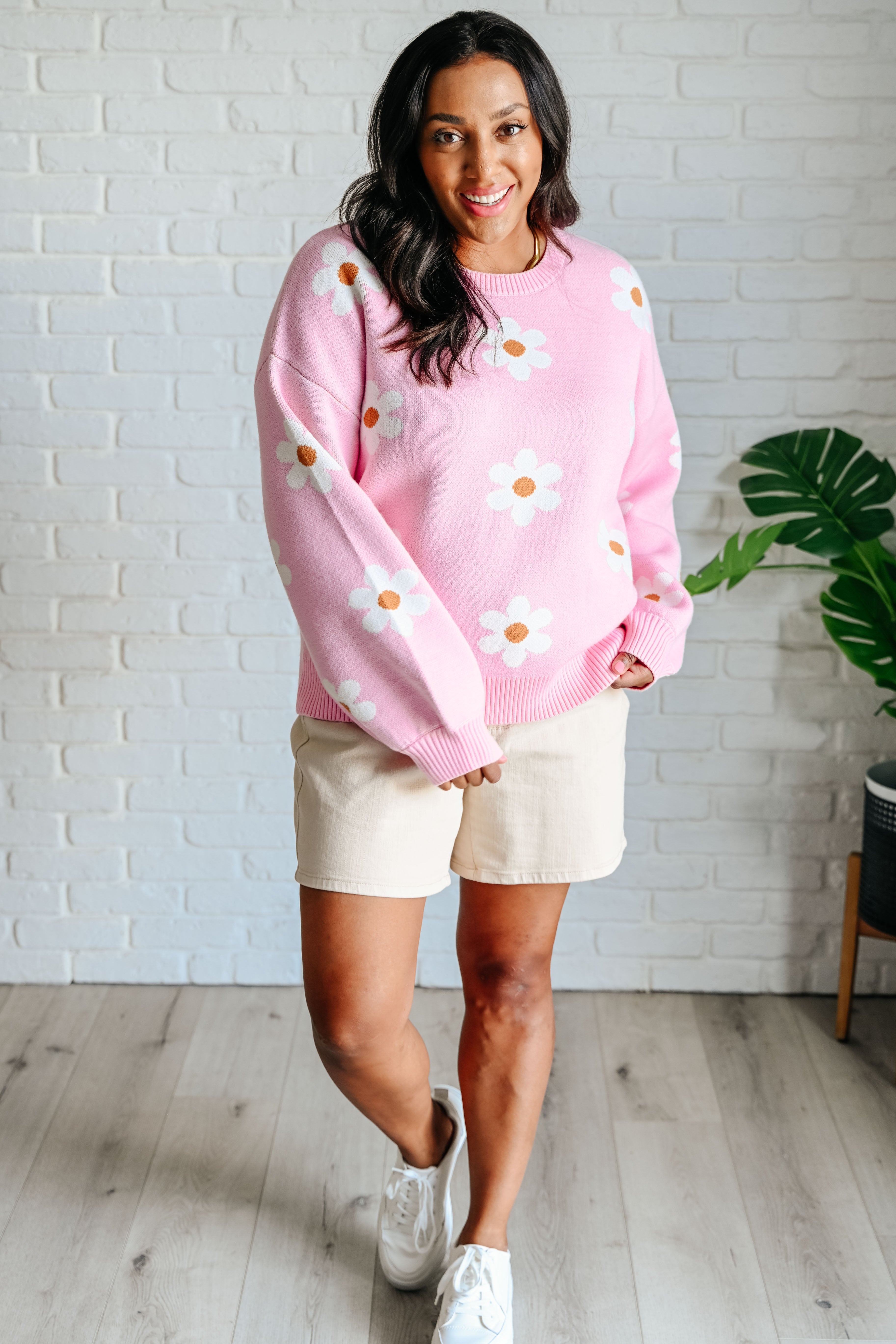 Floral Sweater for Women - Soft & Comfortable Knit Pullover with Elegant Floral Design | Perfect for Casual Outfits, Office Wear & Fall Fashion