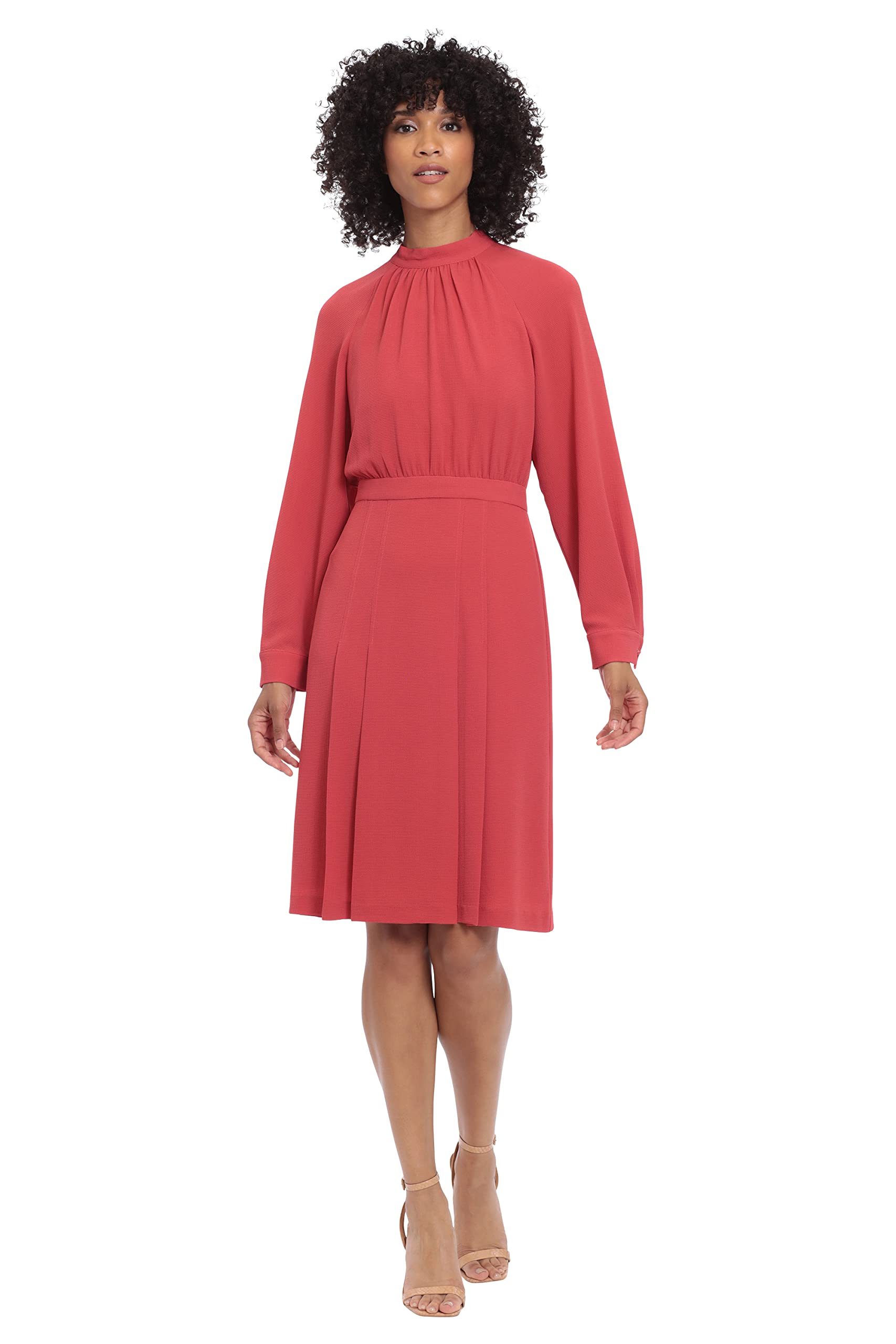 Maggy London Women's Long Sleeve Catalina Crepe Dress - Elegant Workwear & Wedding Guest Dress for Office, Cocktail Party & Formal Events