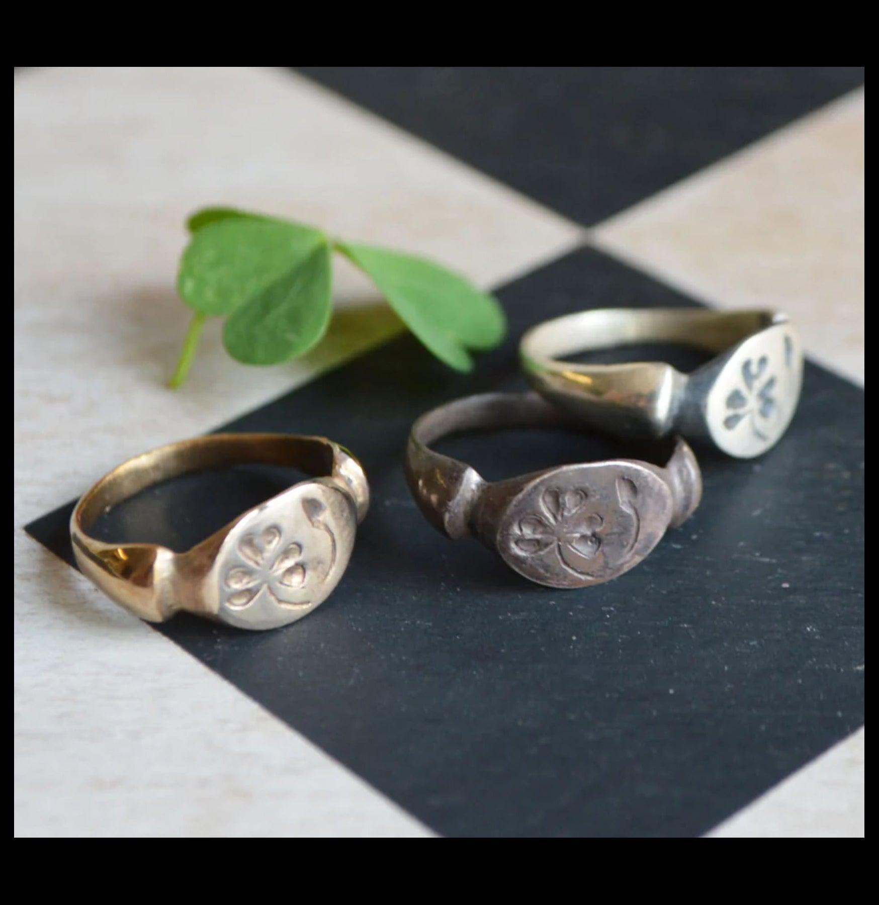Wood Sorrel Botanical Ring - Handmade Nature-Inspired Jewelry for Women | Perfect for Boho, Wedding & Everyday Wear