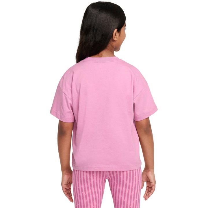 Nike Kids' Femme Pop Pink T-Shirt - Soft Cotton Tee for Girls, Trendy Casual Wear for School, Play & Everyday Outfits