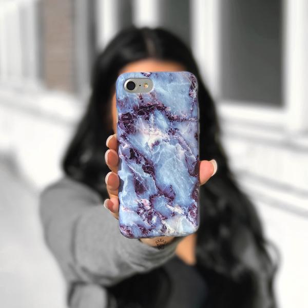 Durable Blue Marble iPhone Case - Shockproof & Slim Design for iPhone [Model] - Perfect for Everyday Protection & Stylish Look at Work, School, or Travel