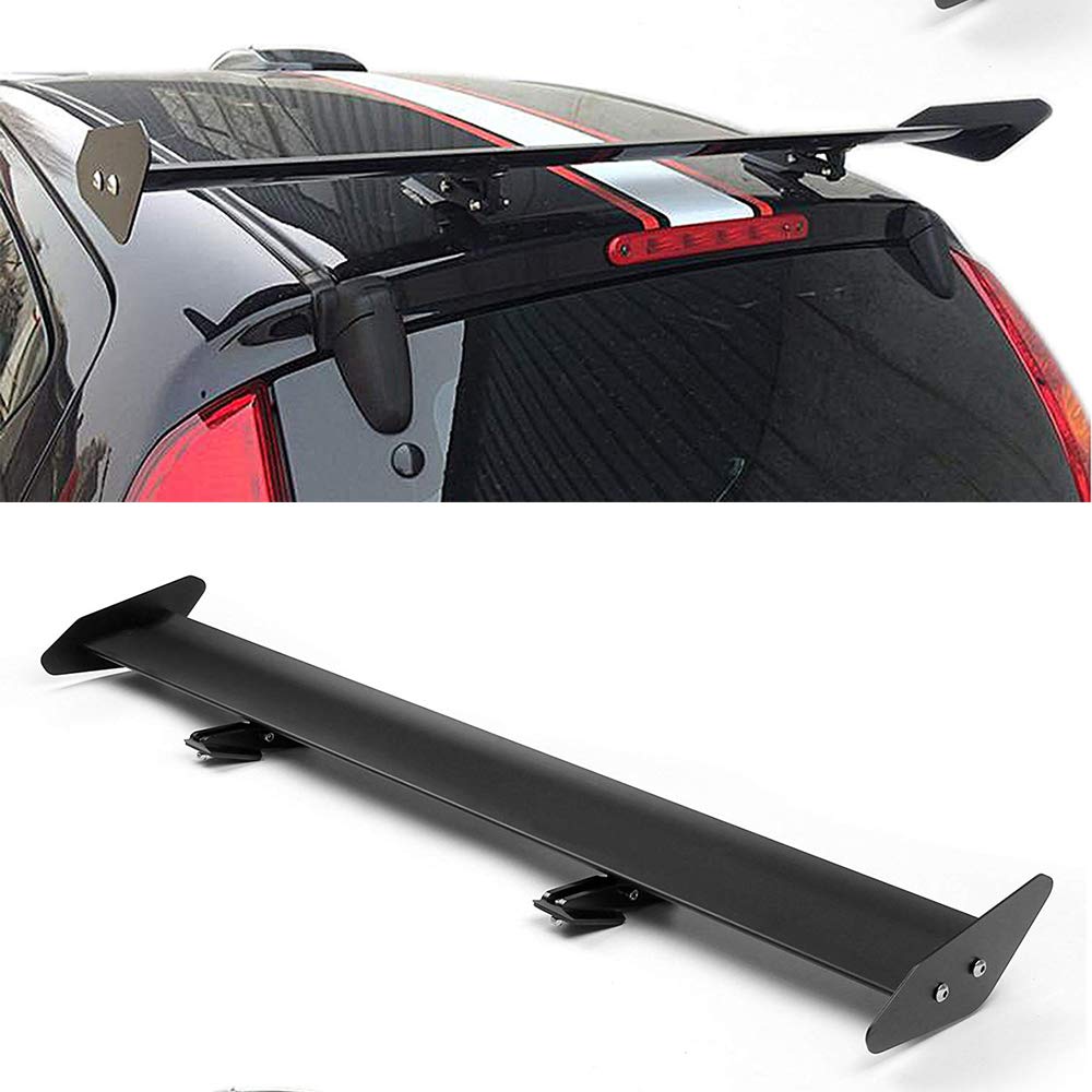 Universal Aluminum Rear Trunk Lip Spoiler - Matte Black Car Boot Wing for Most Vehicles | Enhance Style & Aerodynamics for Sedans, Coupes & Hatchbacks