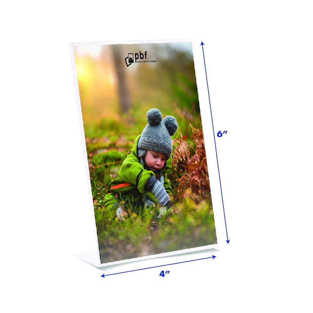 4x6 & 6x4 Inch Clear Acrylic Photo Booth Frames - 12 Pack Vertical & 12 Pack Horizontal Picture Frames for Wedding, Party, Events and Home Decor