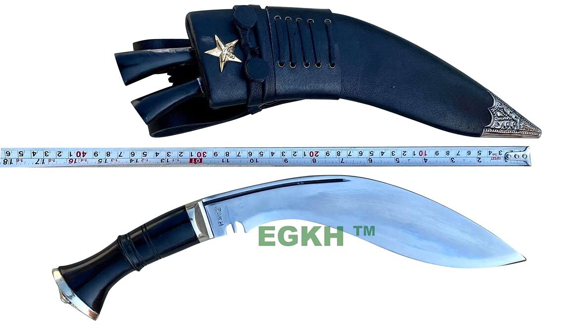 Authentic BSI Historical Khukri Knife - British Army Standard Issue Kukuri with Hand-Forged Nepalese Blade | Military Collectible & Outdoor Survival Tool for Camping, Hunting, and Display