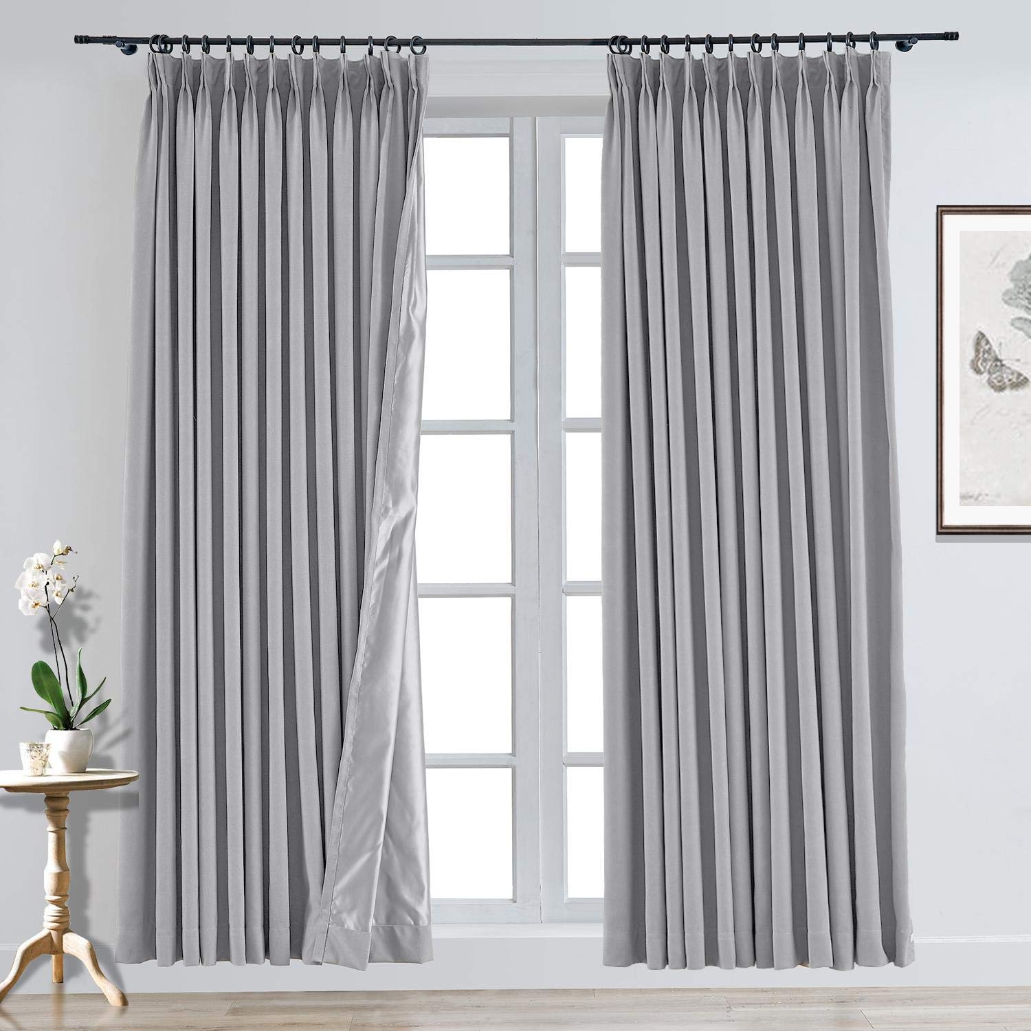 TWOPAGES Blackout Curtains for Bedroom - Thermal Insulated Room Darkening Window Drapes (1 Panel, 72x102 Inches) - Perfect for Home Theater, Nursery & Light Sleepers