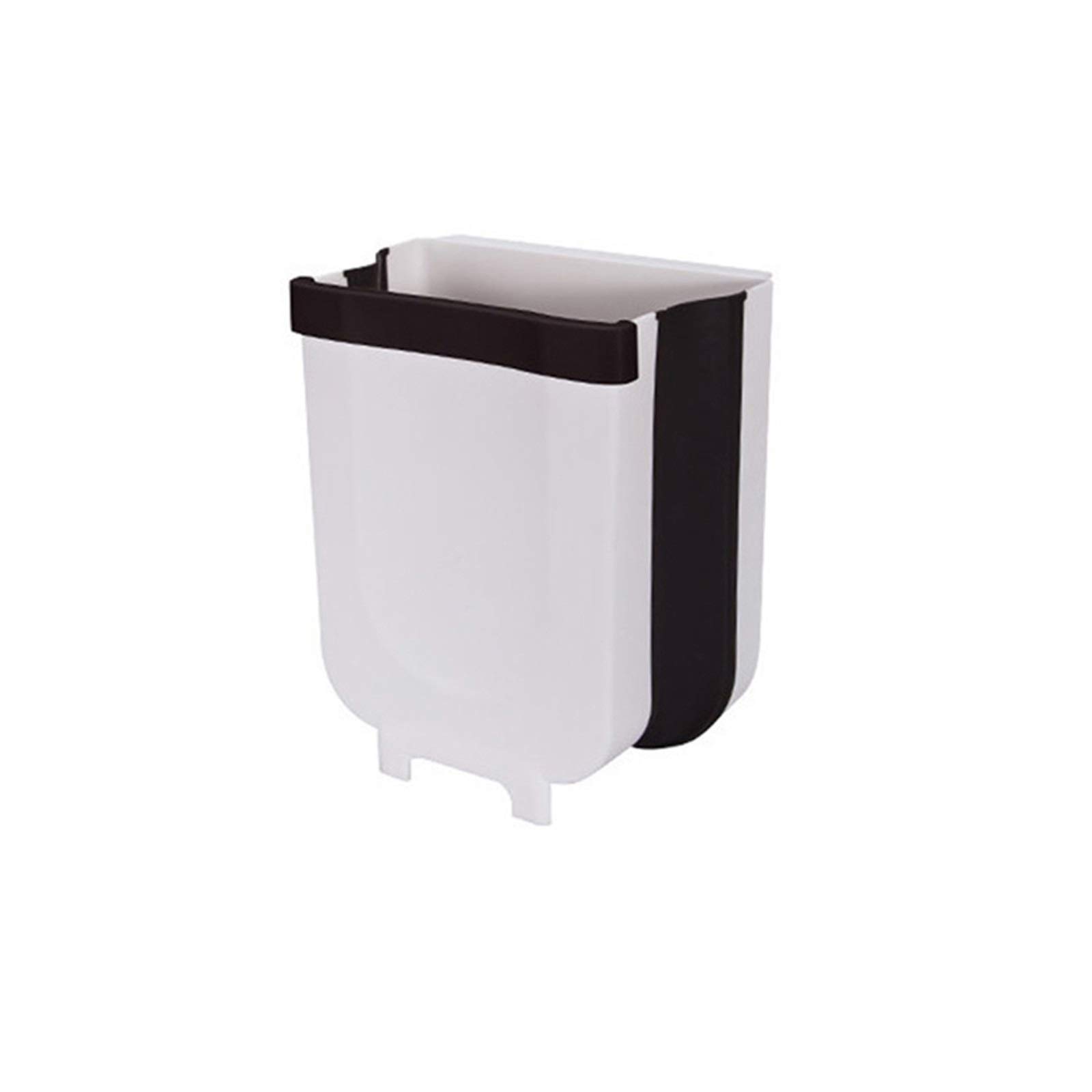 Foldable 5L White Kitchen Trash Can - Portable Garbage Bin for Home, Office, Car & Recycling | Space-Saving Waste Bin for Small Spaces & Travel