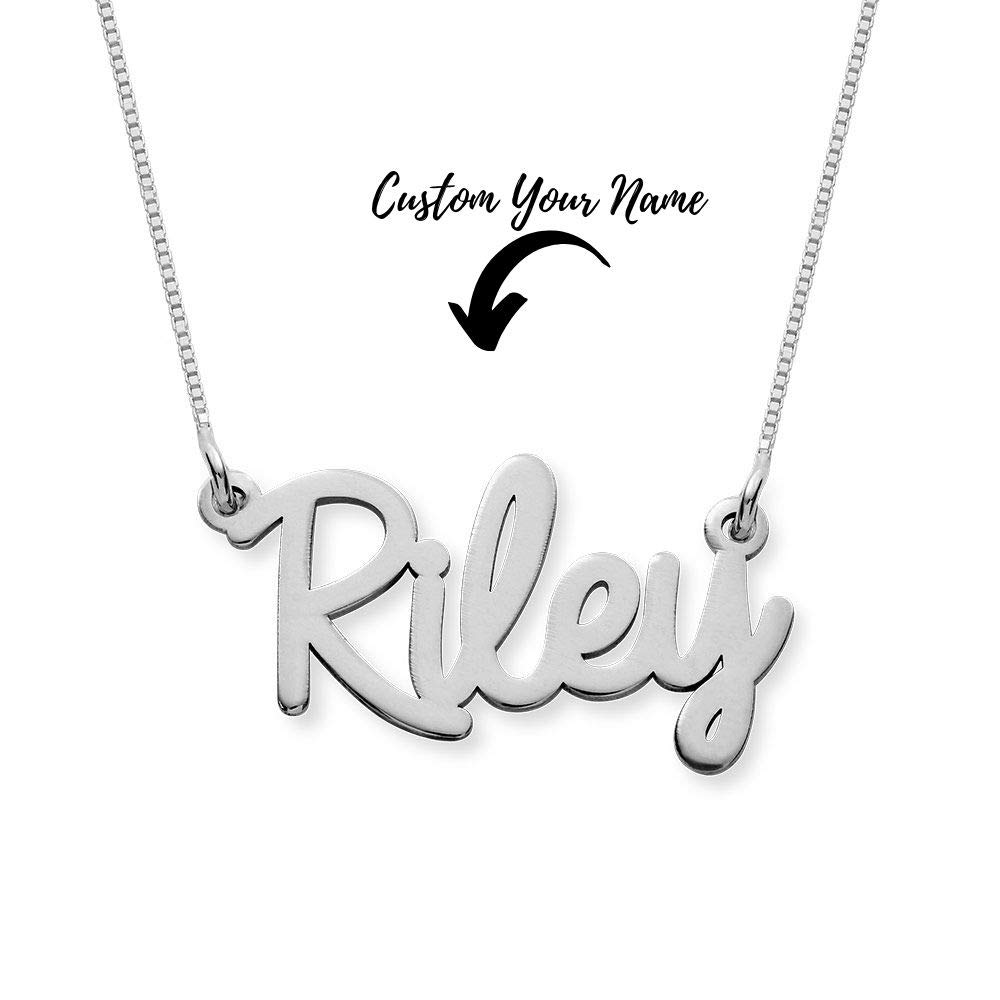 Personalized Cursive Name Necklace in Sterling Silver - Custom Engraved Jewelry for Women - Unique Gift for Her - Perfect for Anniversaries, Birthdays & Valentine's Day