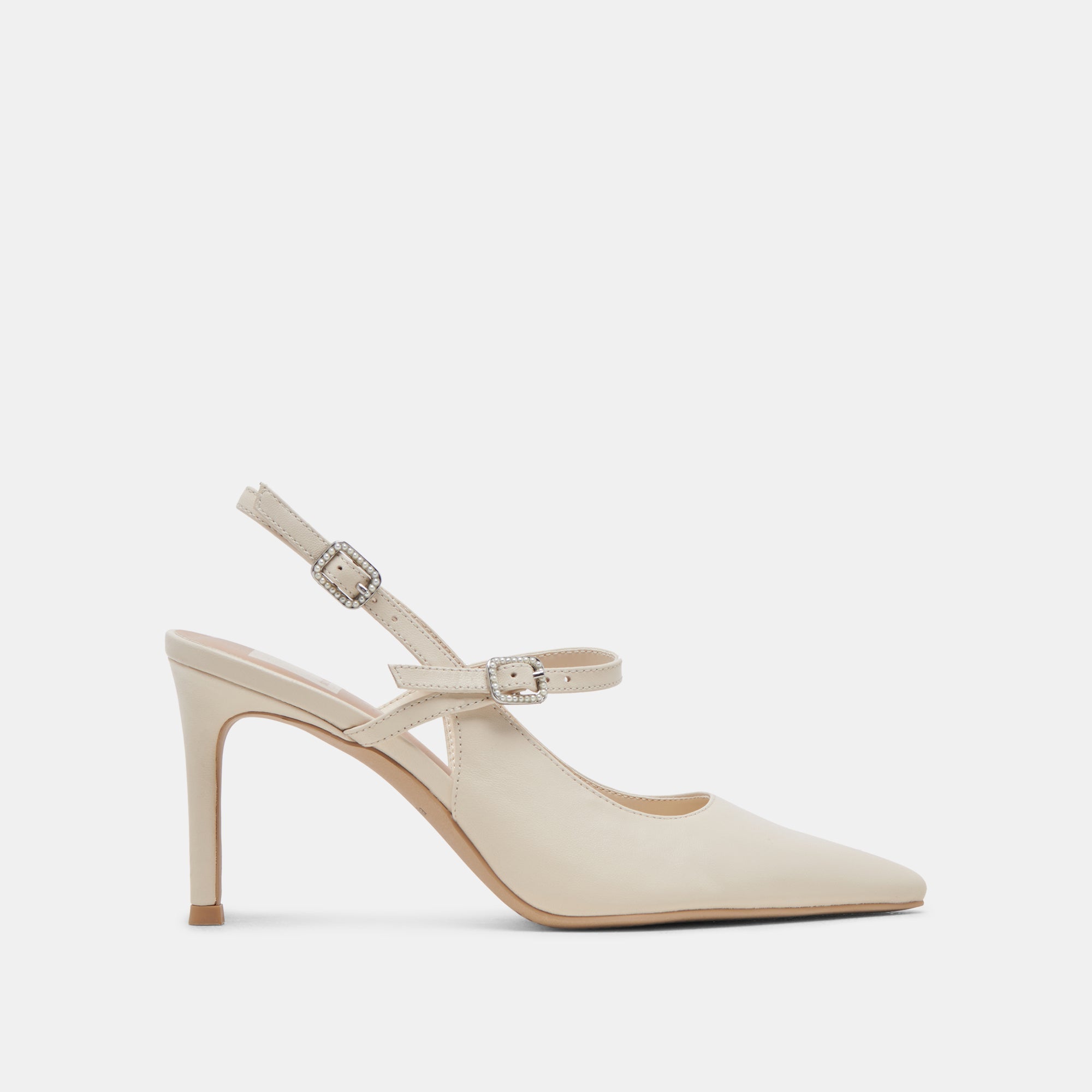 KELLEN IVORY LEATHER HEELS for Women - Stylish High Heel Pumps for Office, Party & Evening Wear - Comfortable & Elegant Dress Shoes