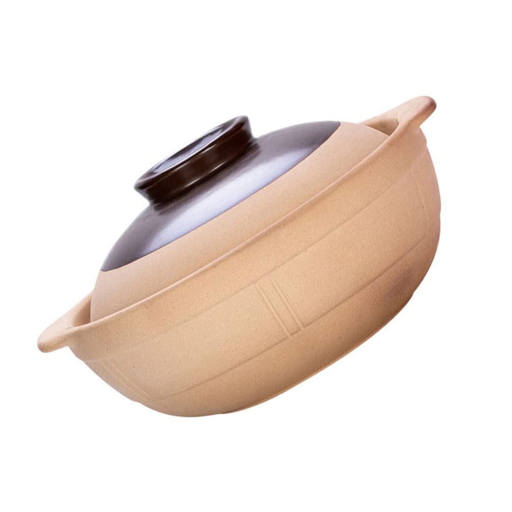 Japanese Rice Cooker & Ceramic Stew Pot - 3-in-1 Clay Hot Pot with Lid for Soup, Casserole & Bread Baking | Stovetop & Oven Safe for Tea, Stews & Asian Cooking | Perfect for Family Dinners & Cozy Meals