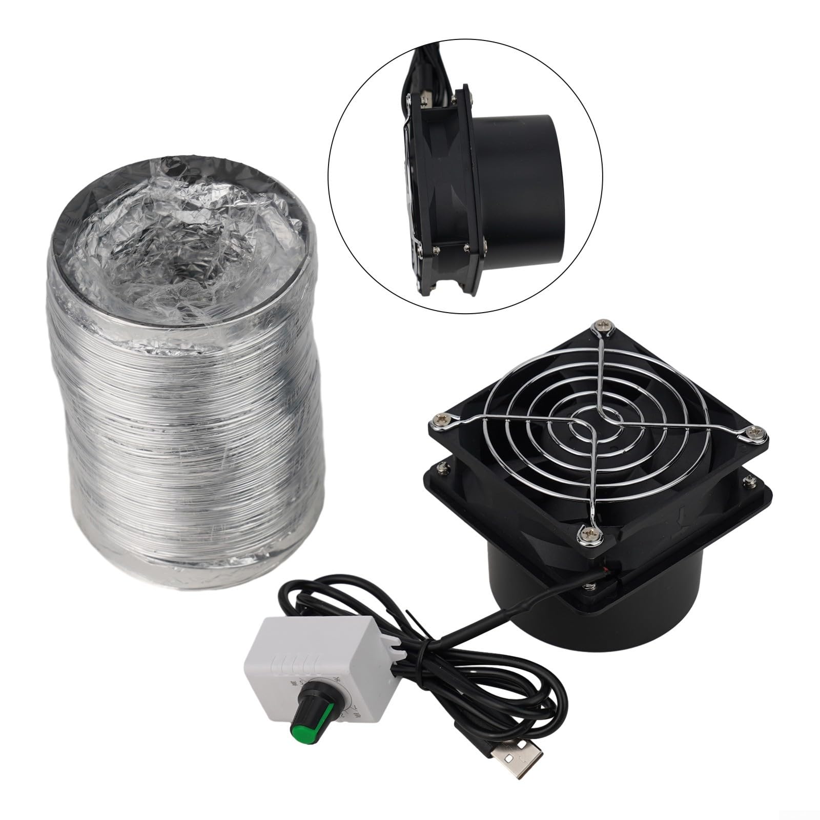 Adjustable Speed USB Solder Smoke Absorber Fan with 3m Pipe - Fume Extractor for Soldering Station, DIY Electronics Workbench, Jewelry Making & PCB Repair