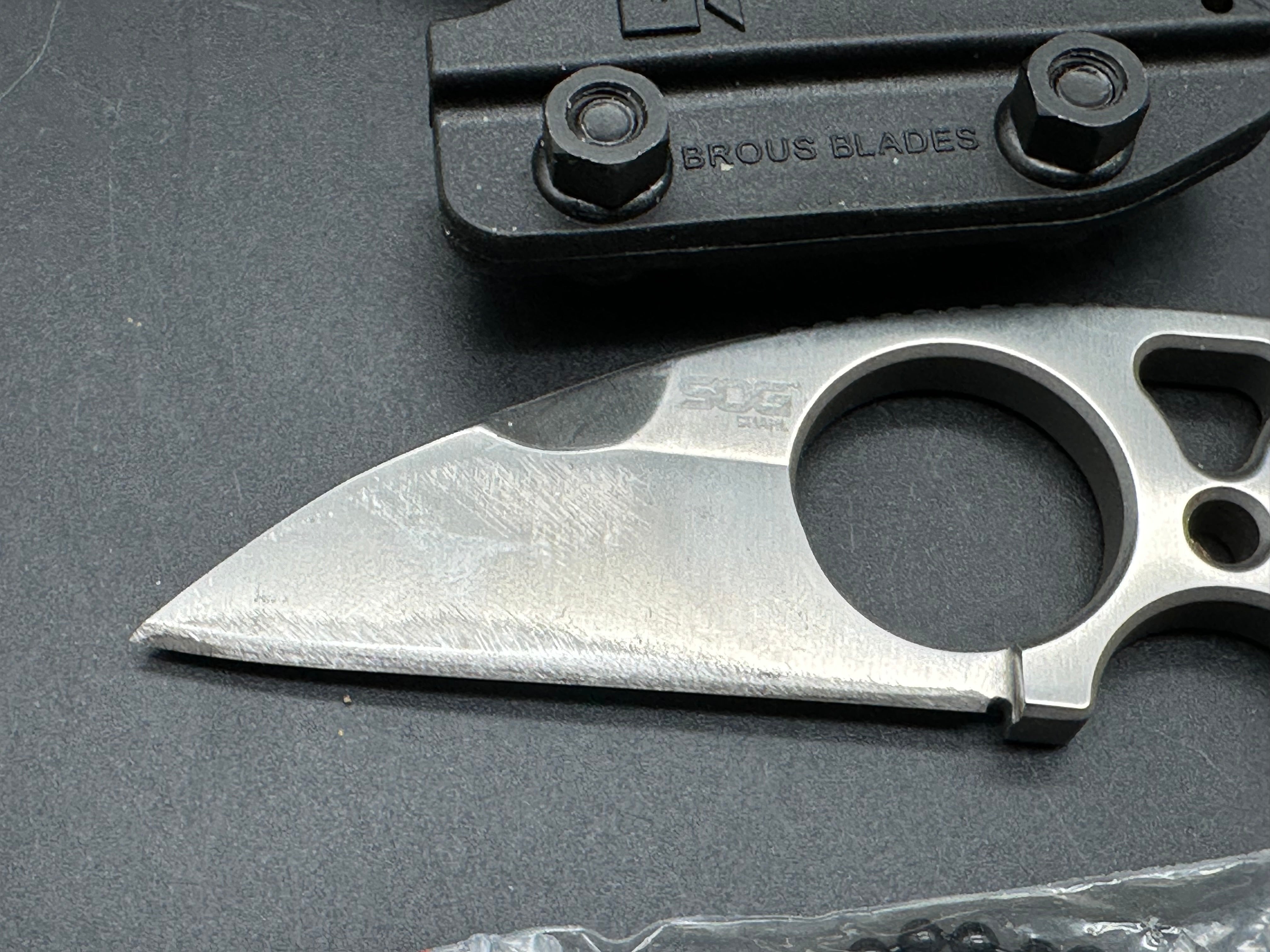 SOG Snarl Fixed Blade Knife with Sheath & Neck Chain - 9CR18MoV High Carbon Stainless Steel - Tactical Survival Knife for Outdoor Camping, Hunting, and Emergency Preparedness