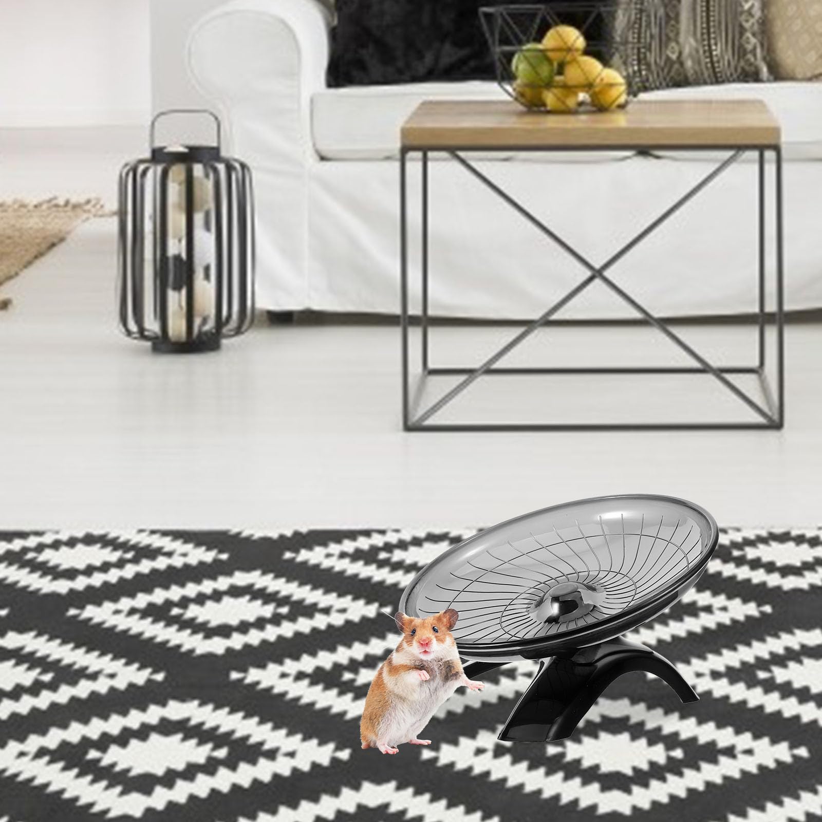 Super Silent Hamster Exercise Wheel - Flying Running Wheel for Hamsters & Guinea Pigs | Durable Small Pet Accessories for Cage & Playtime