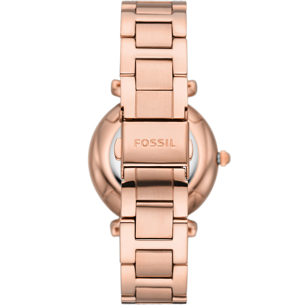 Fossil ES5317 Carlie Rose Gold-Tone Stainless Steel Women's Watch - Elegant & Stylish for Everyday Wear, Office & Special Occasions