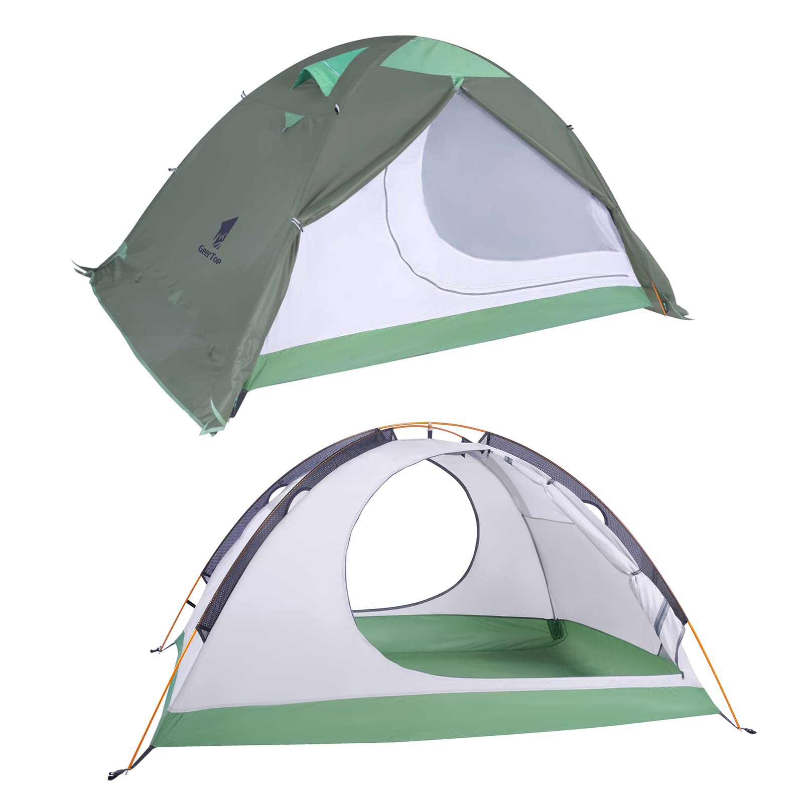 GEERTOP Ultralight 2-Person Backpacking Tent - 4 Season Waterproof Camping Tent with Double Layer for Cold Weather - Easy Setup for Family Camping, Hiking, Hunting & Mountaineering - Perfect for Outdoor Adventures & Travel