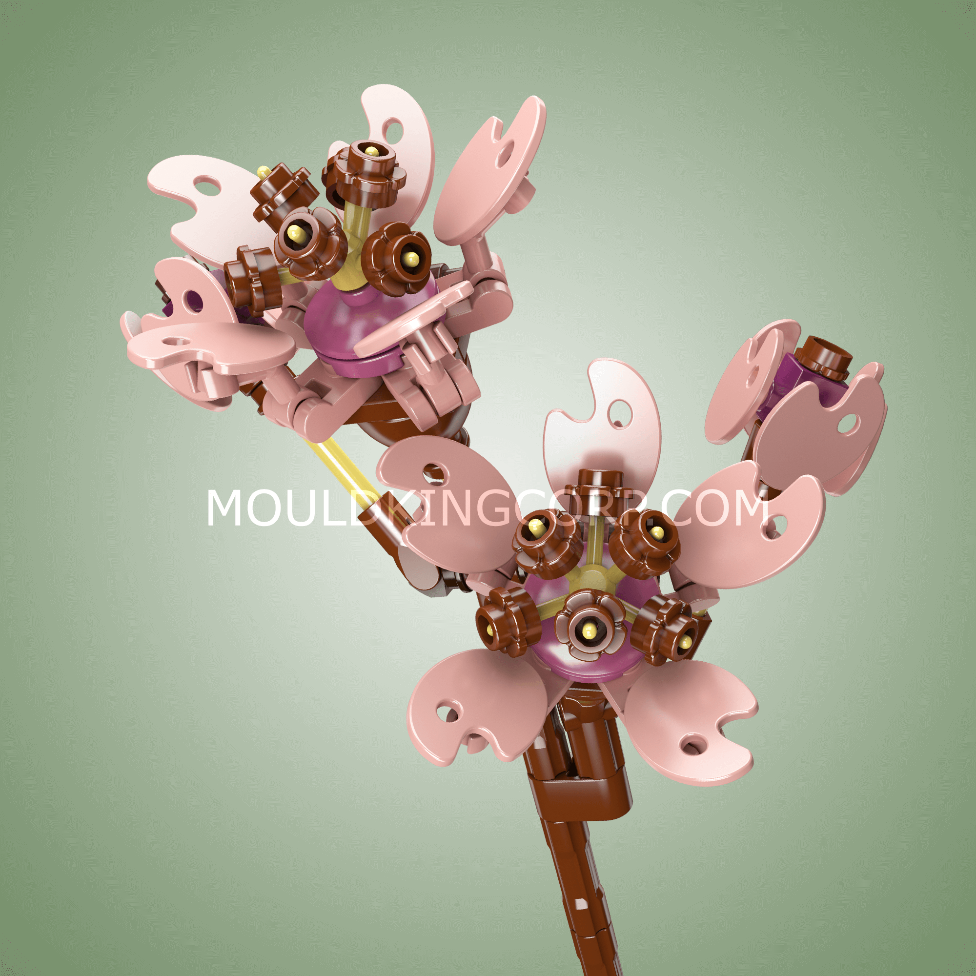 Mould King 24011 Cherry Blossoms Artificial Building Set - 108 PCS DIY Creative Construction Toy for Adults & Kids | Perfect for Home Decor, Birthday Gifts & Stress Relief Activities