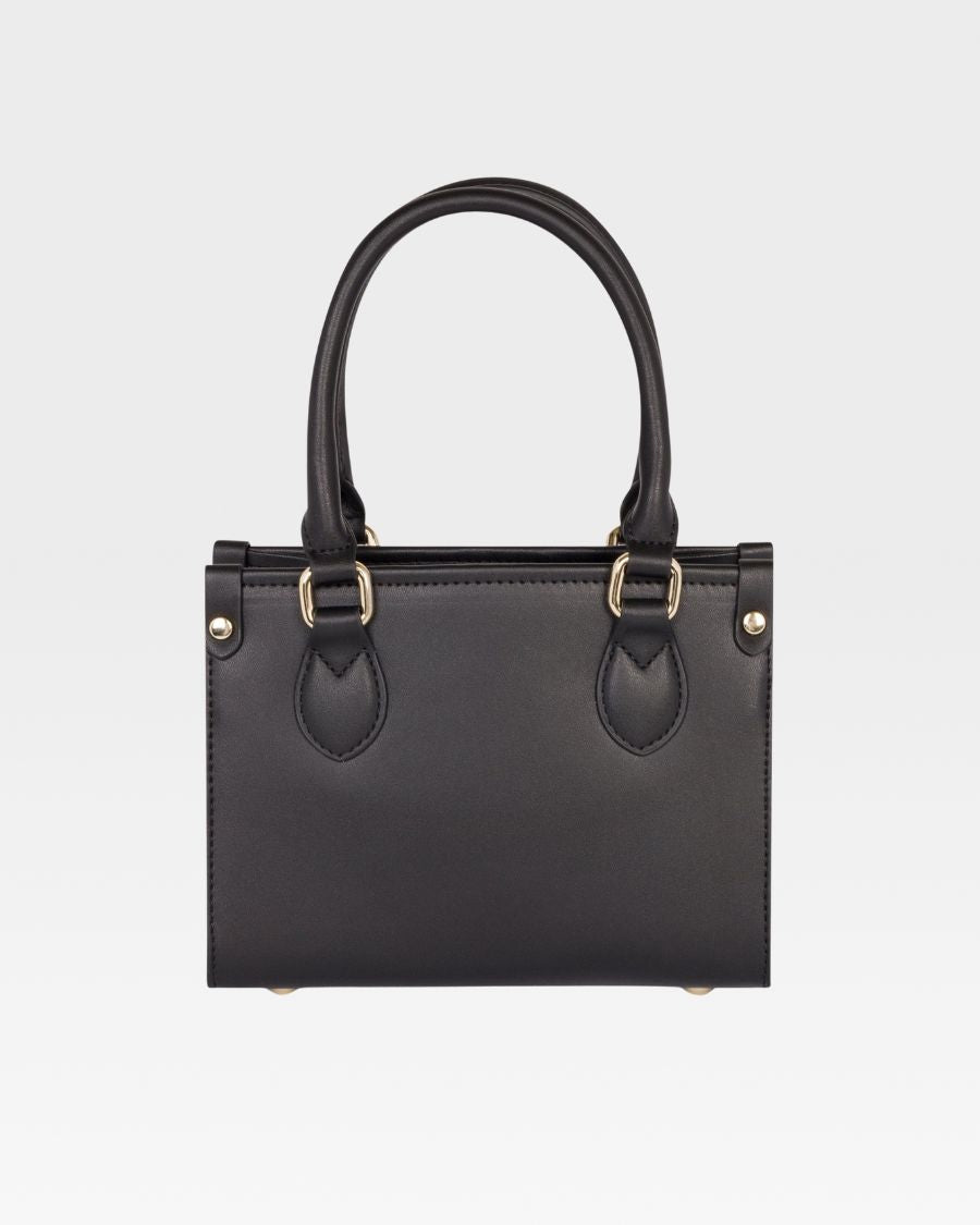 Charm Max Mini Tote Bag for Women - Stylish Black Crossbody Purse for Everyday Use, Work, and Travel | Lightweight & Durable Handbag
