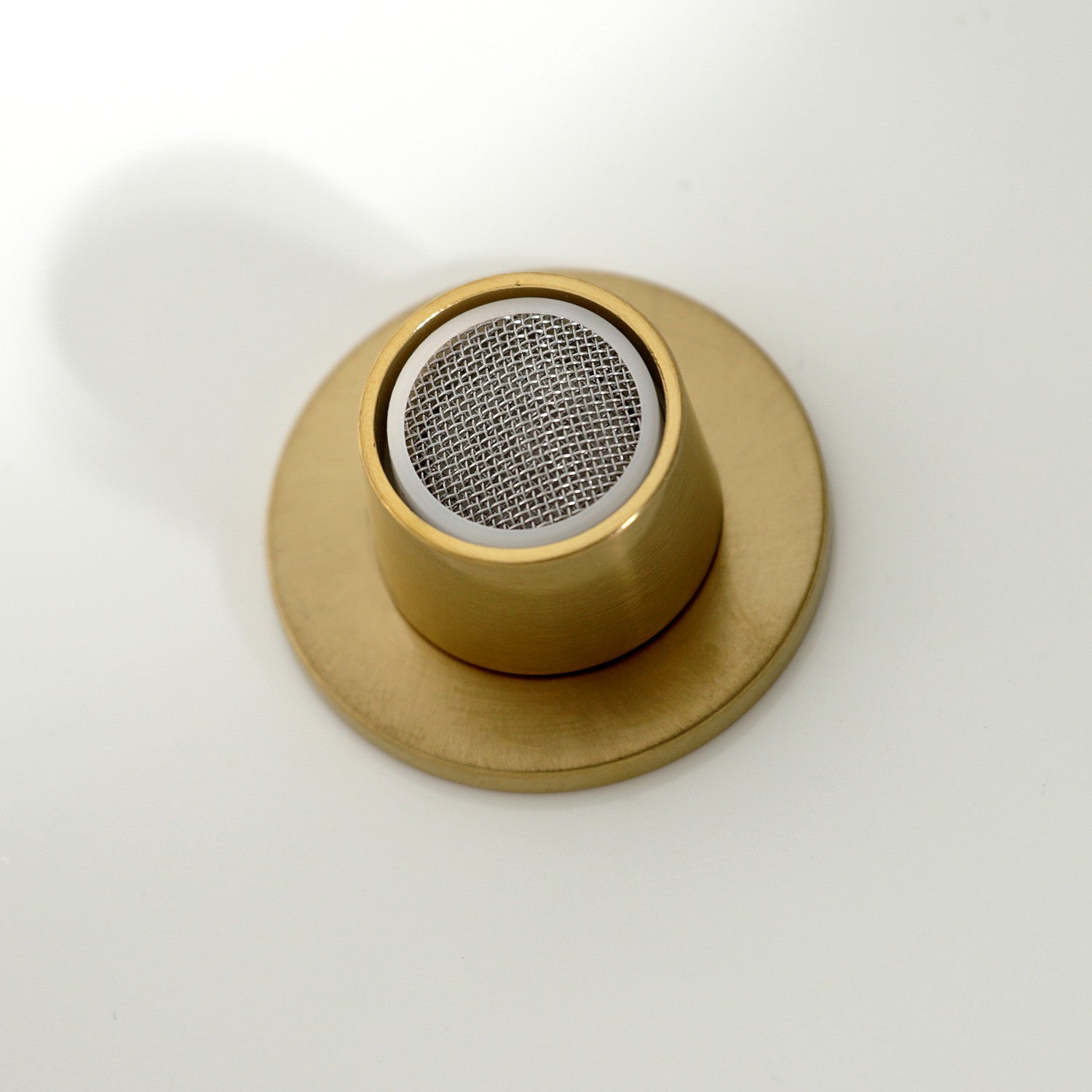 KB327ACL Brushed Brass 3-Handle Deck Mount Bidet Faucet with Vertical Spray & Brass Pop-Up - Perfect for Modern Bathrooms, Powder Rooms & Luxury Home Upgrades