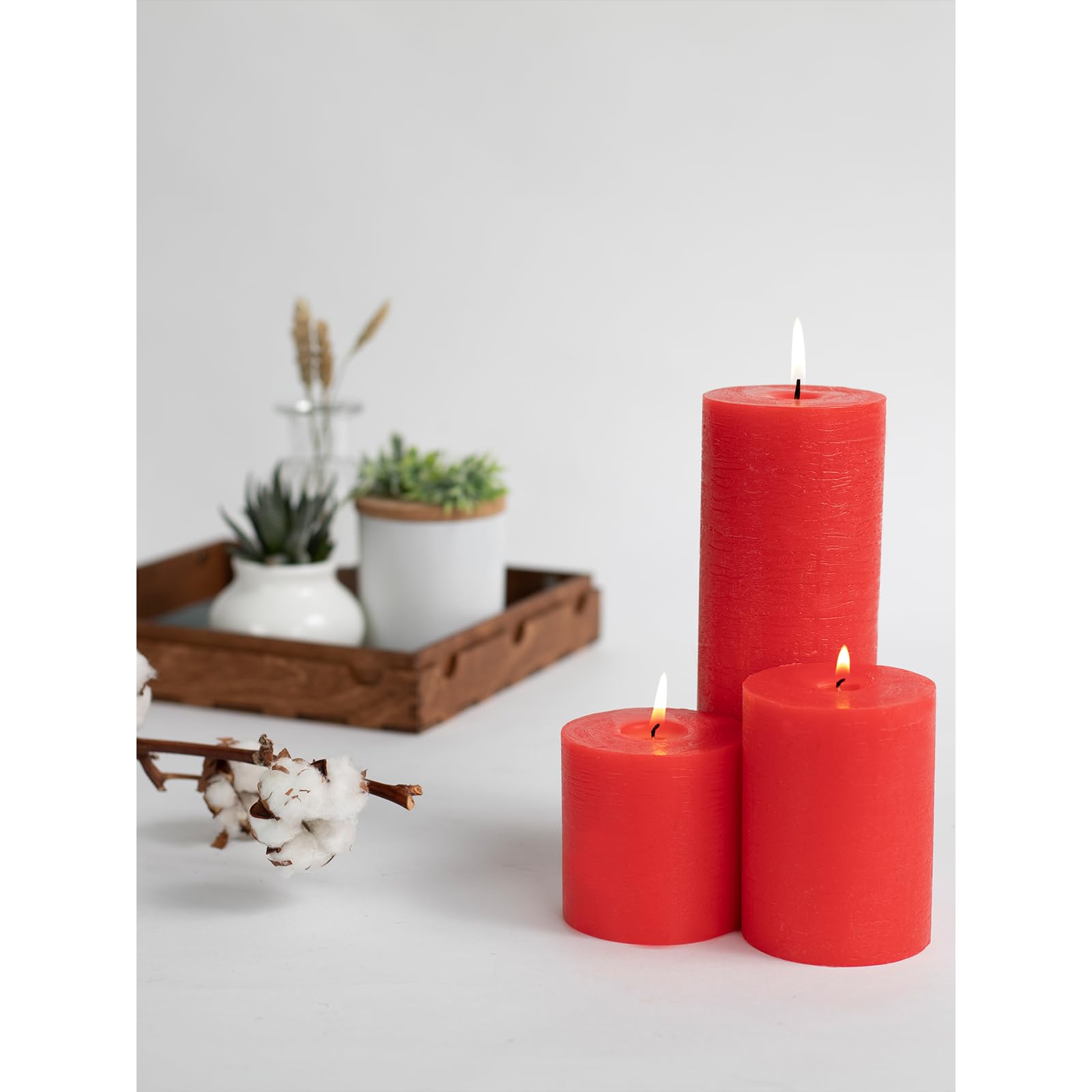 CANDWAX 3-Pack Pillar Candles 3