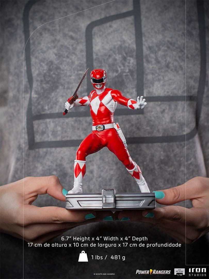 Iron Studios Power Rangers Red Ranger BDS Art Scale 1/10 Statue - Collectible Action Figure for Display & Home Decor
