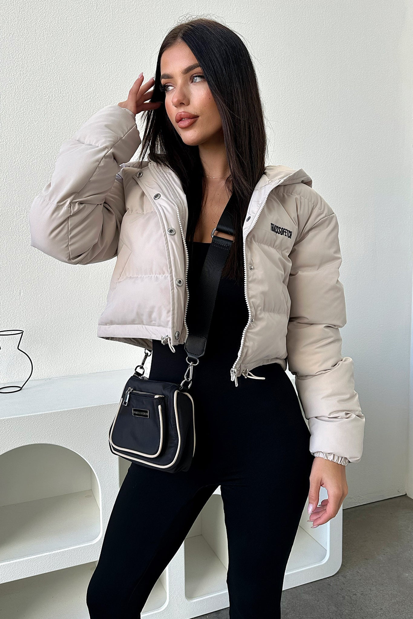 Cyrus Puffer Jacket for Men & Women - Lightweight Warm Winter Coat, Water-Resistant, Bone Color - Perfect for Outdoor Activities, Hiking, and Casual Wear
