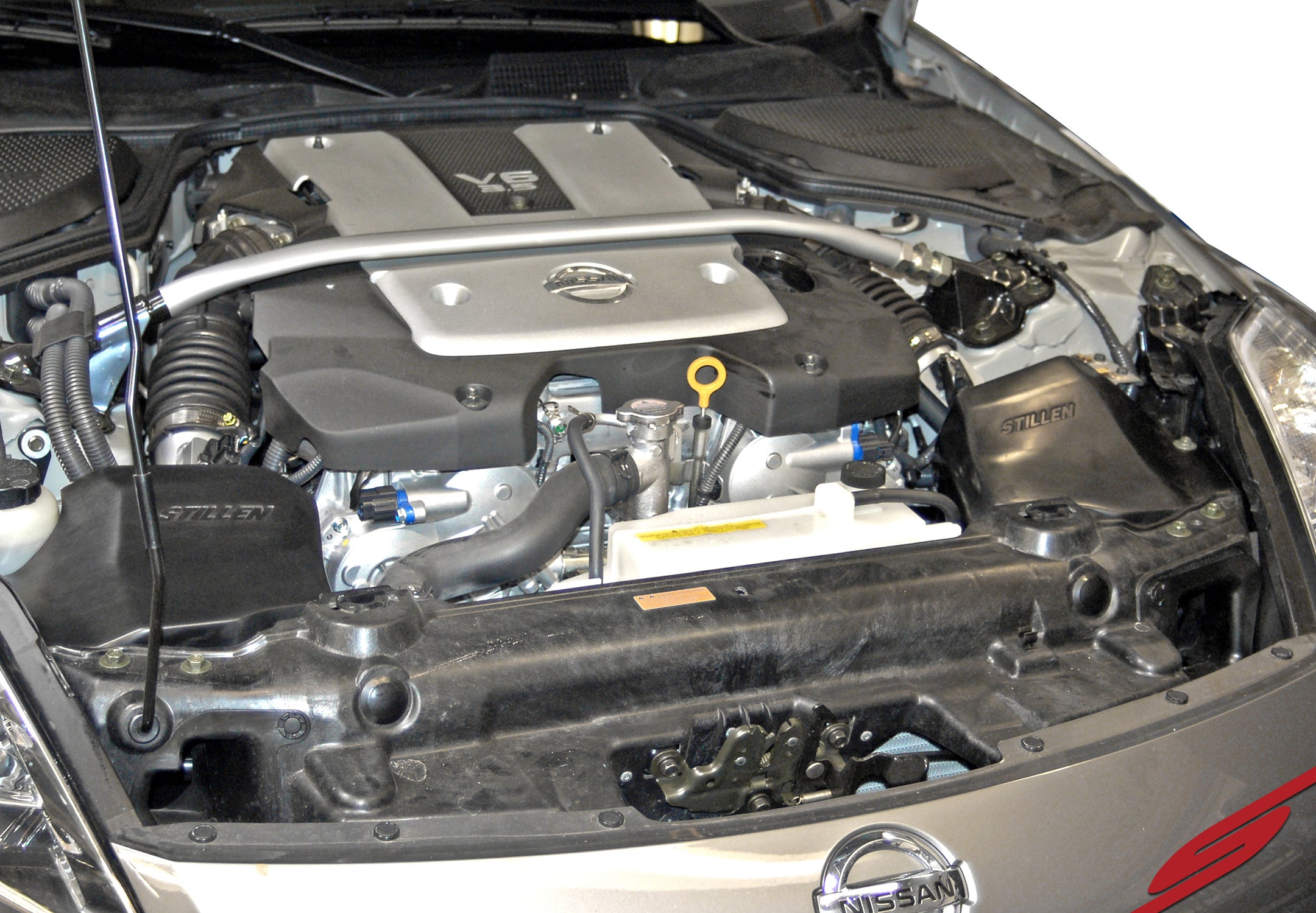 2007-2009 Nissan 350Z Performance Dual Long Tube Cold Air Intake Kit (Gen 2 Z33) with Oil Filter 402842 - Upgrade Engine Power & Acceleration for Street Racing & Track Days