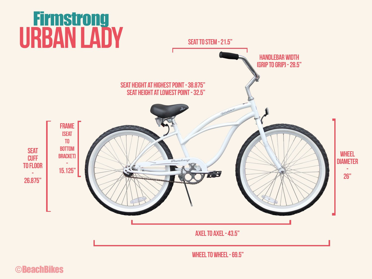 Sixthreezero Urban Lady Beach Cruiser Bike - Women's 3-Speed Hybrid Bicycle for Commuting, Leisure & Beach Rides | Comfortable City & Coastal Cycling