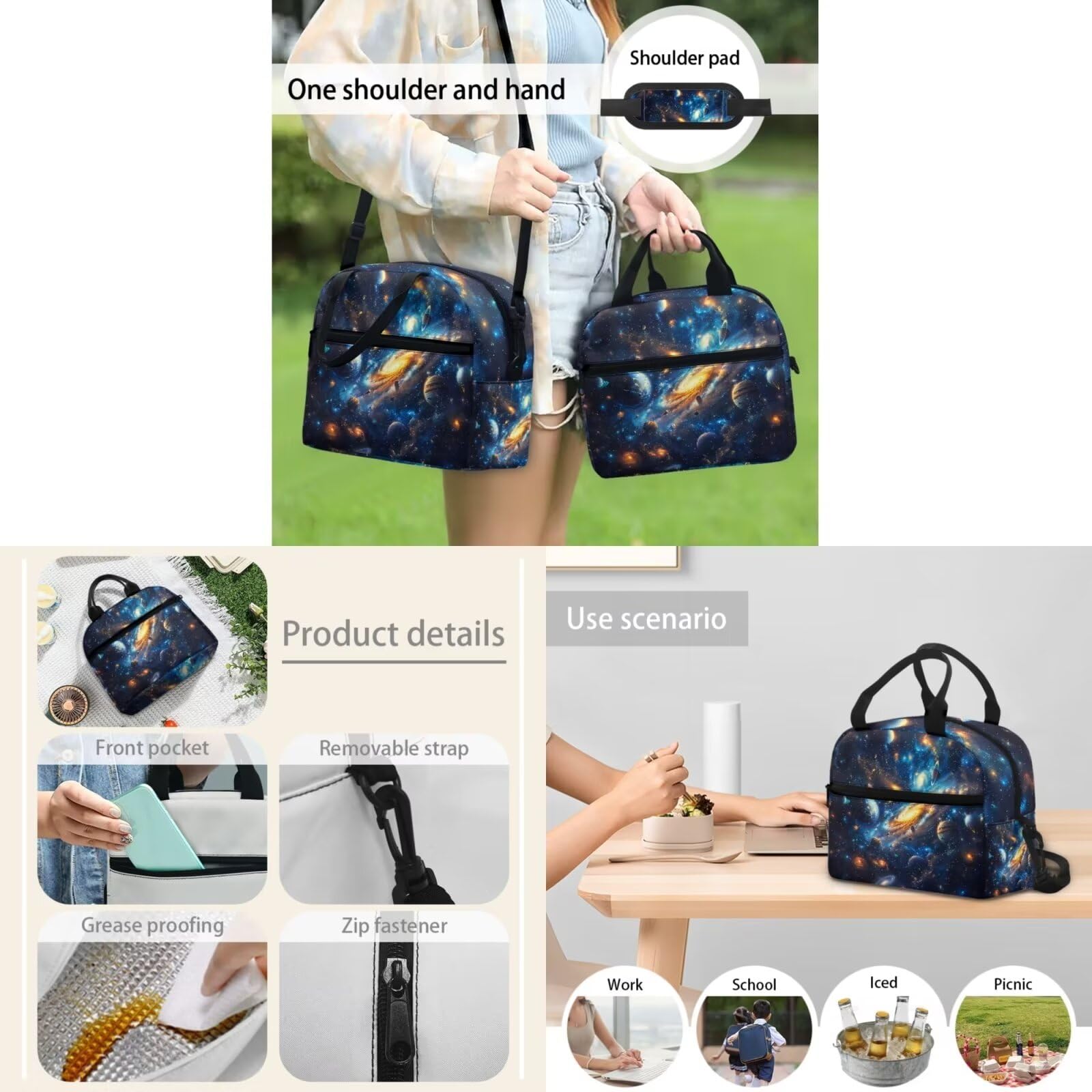 **Galaxy Themed Backpack Set for Kids - 15